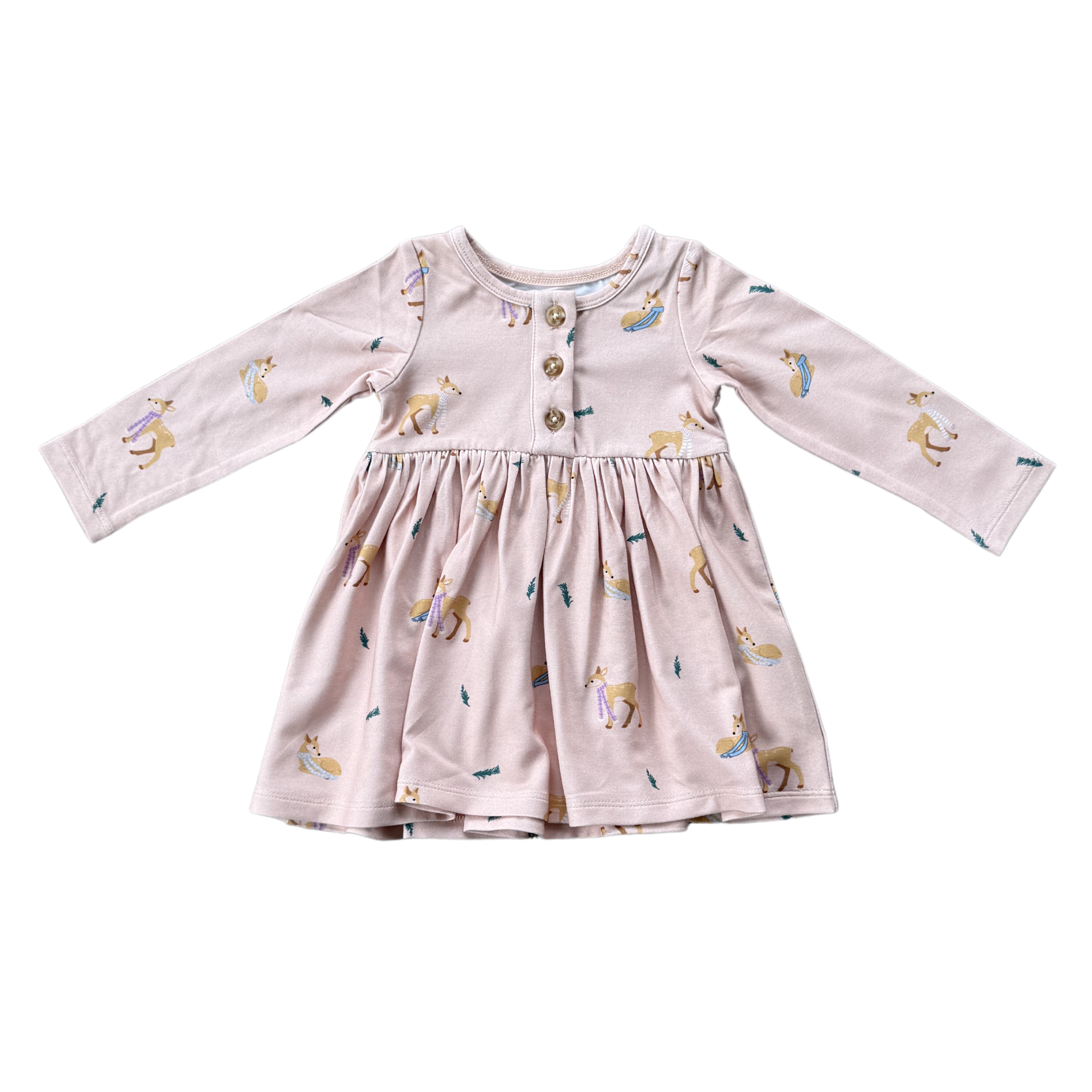 Long Sleeve Henley Dress