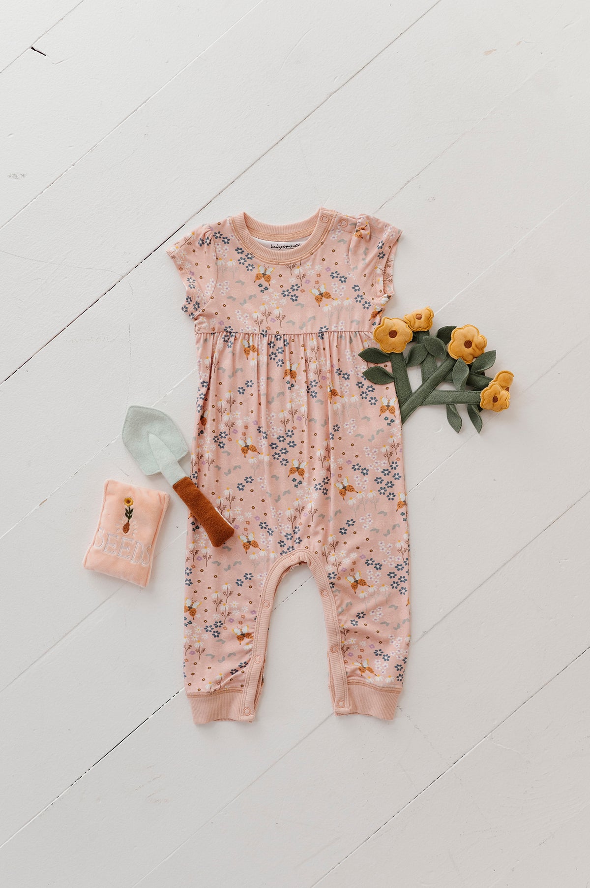 Girl's Short Sleeve Pant Romper