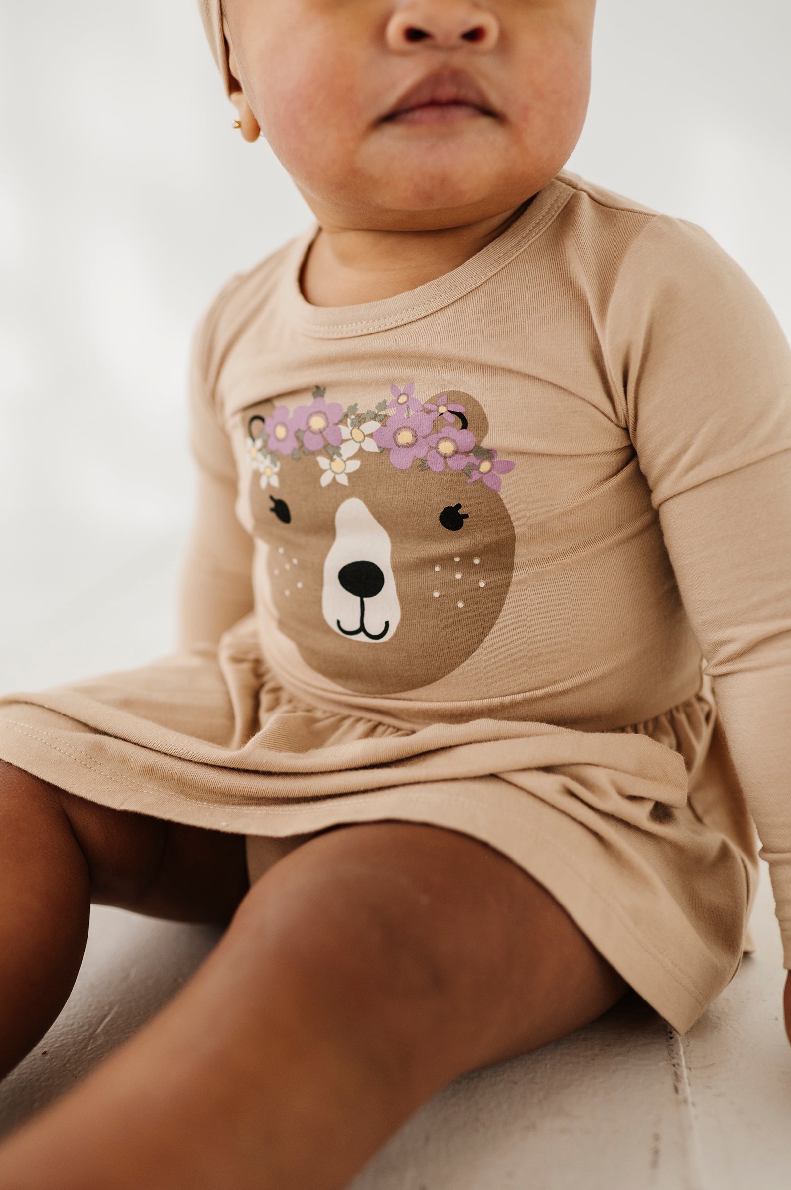 Baby Girl Long Sleeve Bodysuit Dress Set
