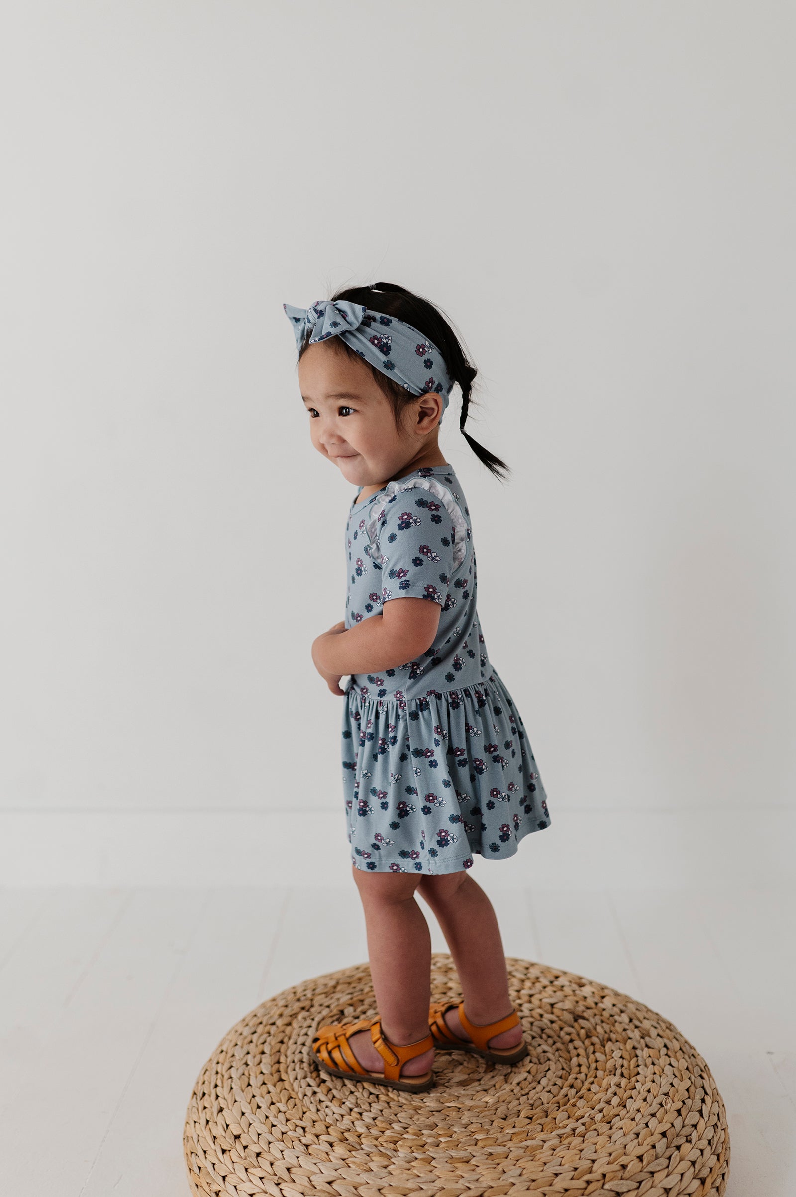 Girl's Short Sleeve Bodysuit Dress Set