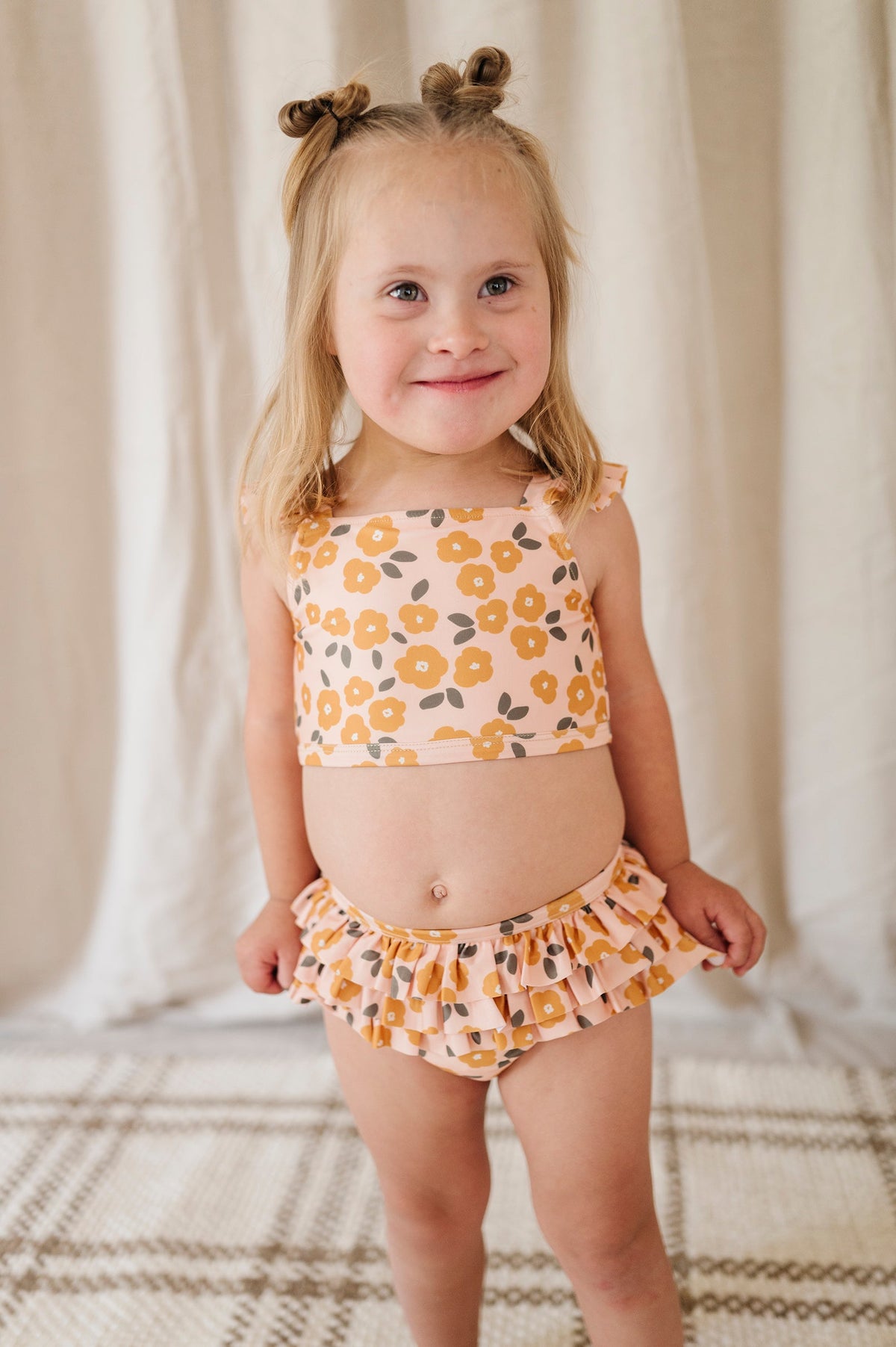 Girl's Two-Piece Ruffle Swim Suit SAMPLE