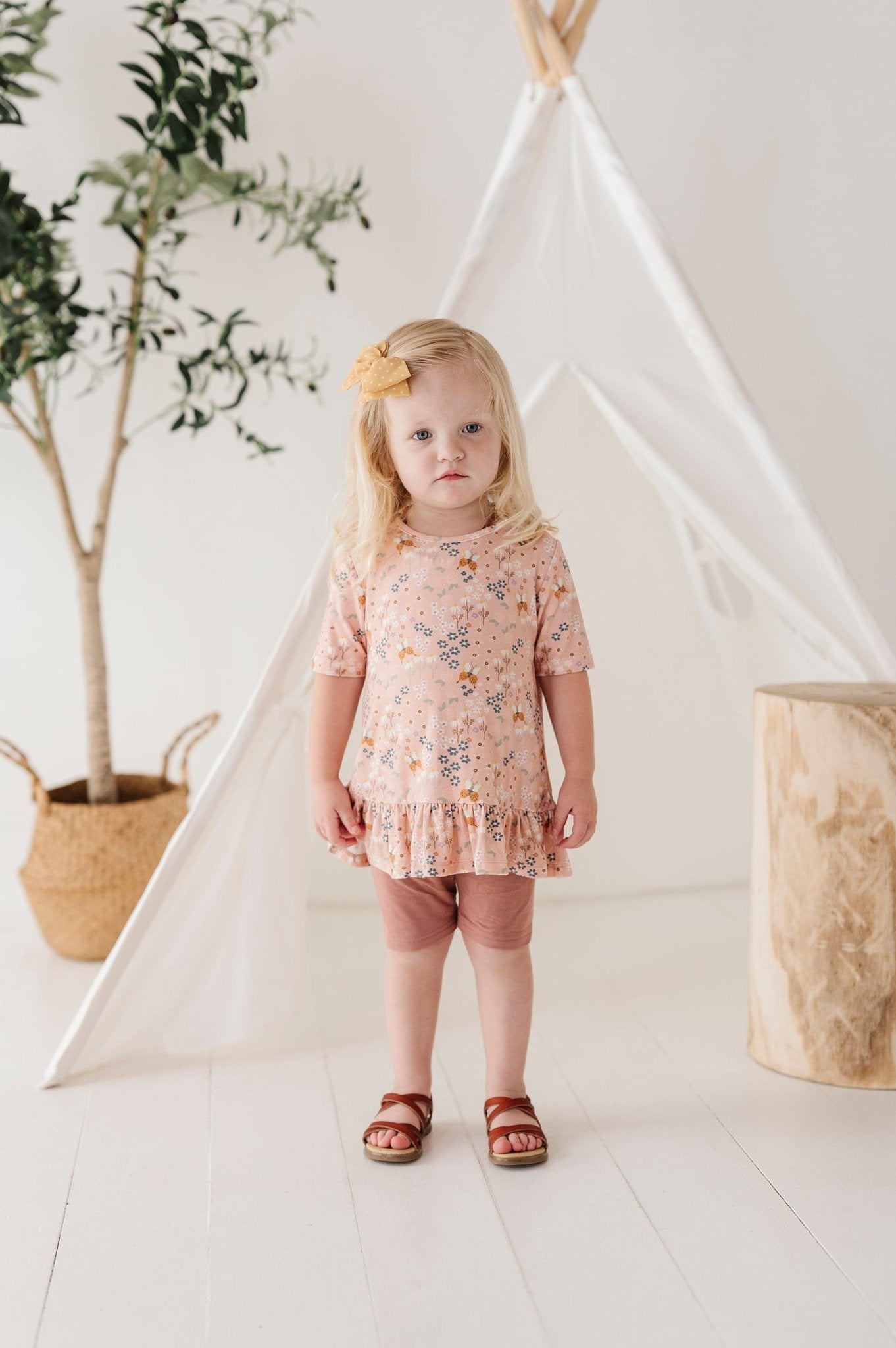 Short Sleeve Peplum Top - babysprouts clothing company