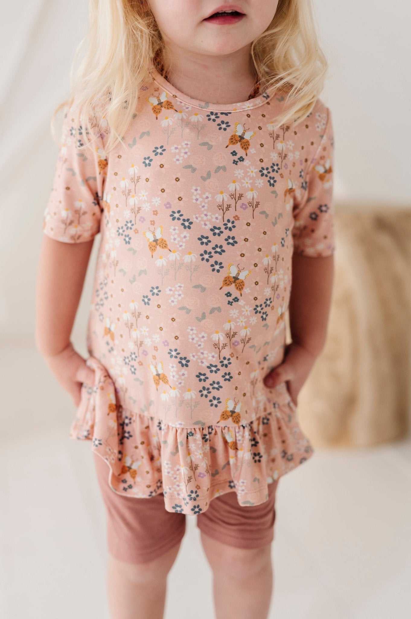 Short Sleeve Peplum Top - babysprouts clothing company