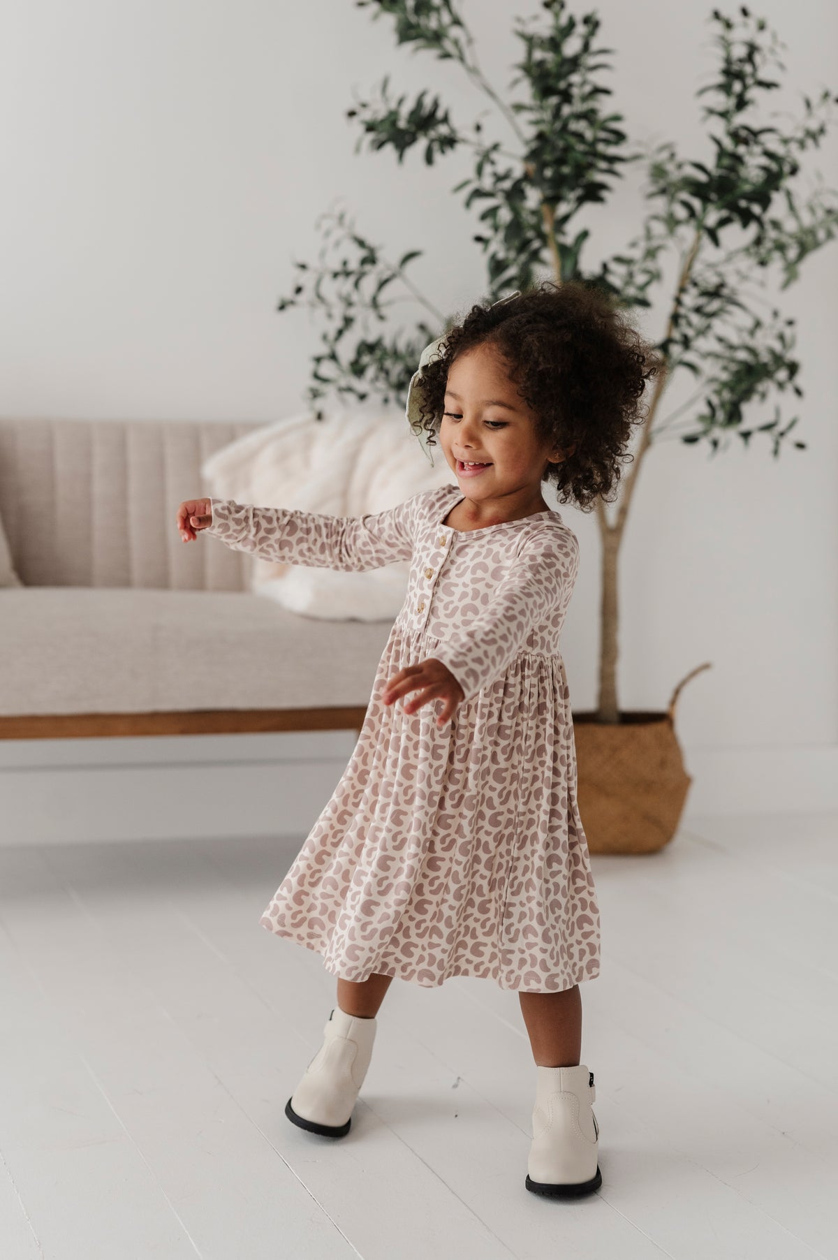 Long Sleeve Henley Dress