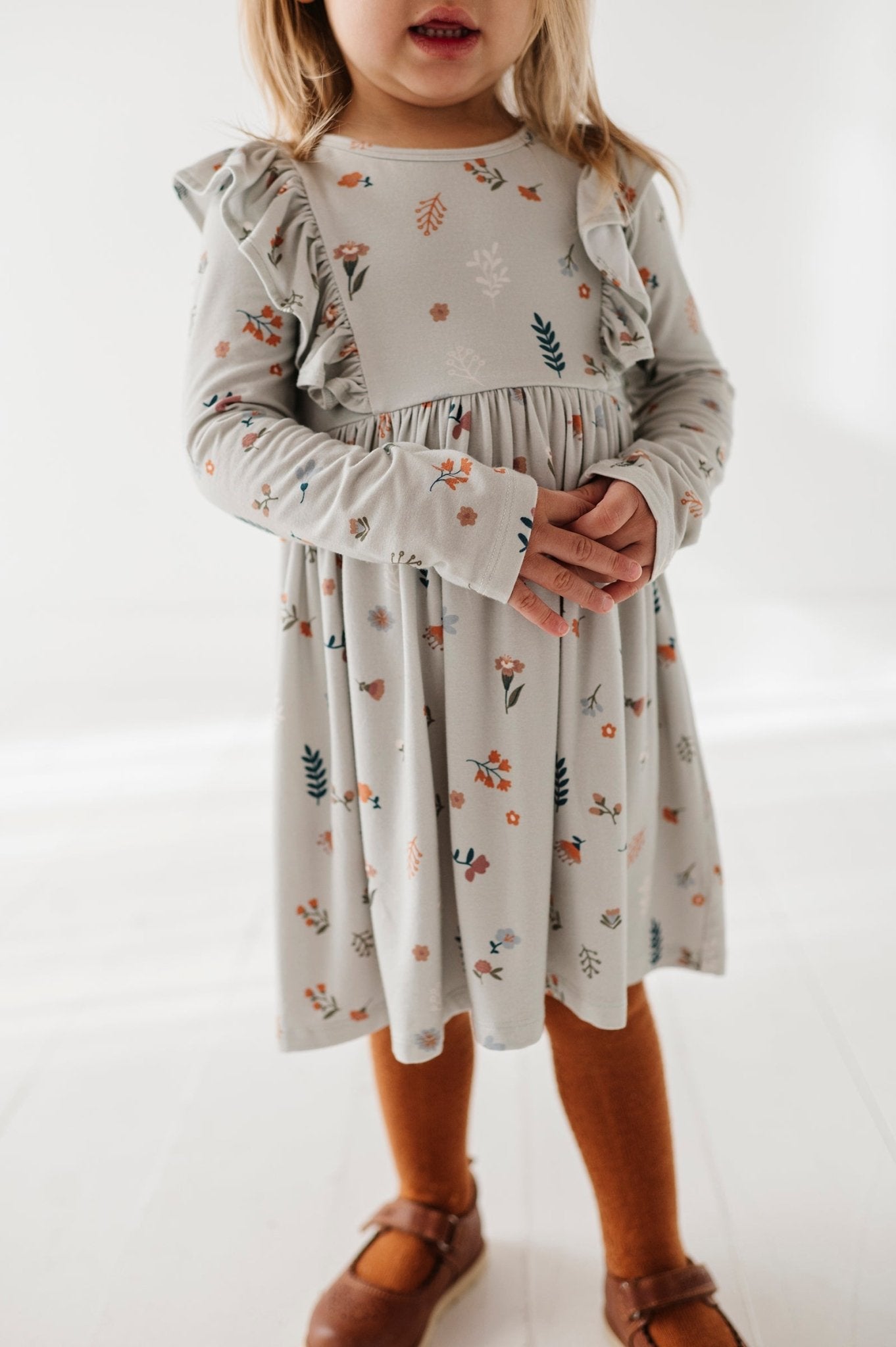 Long Sleeve Ruffle Dress - babysprouts clothing company