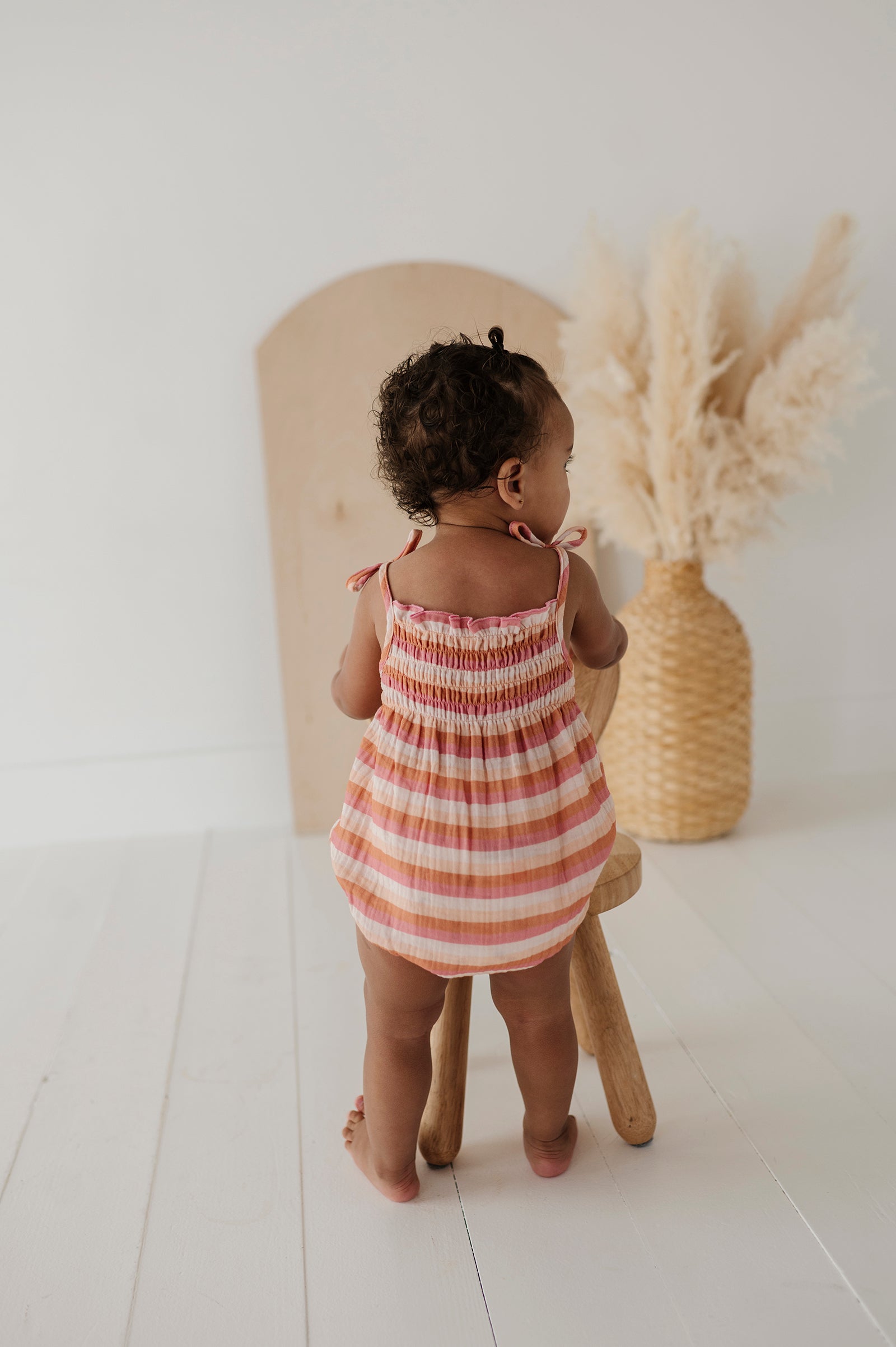 Tie-Smocked Bodysuit