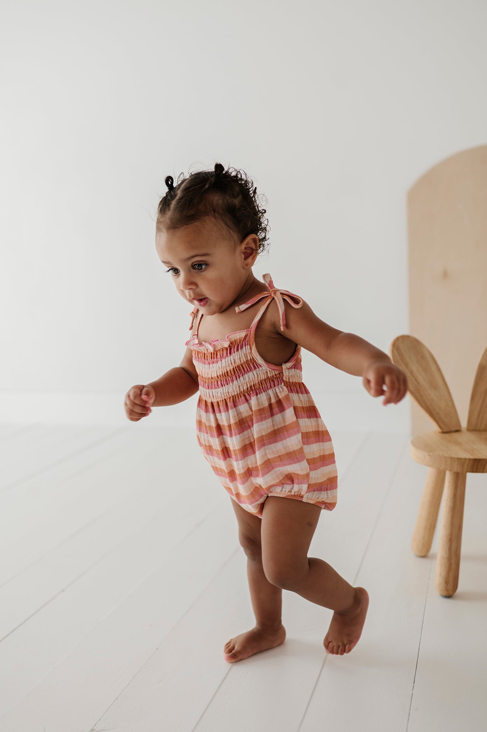 Tie-Smocked Bodysuit