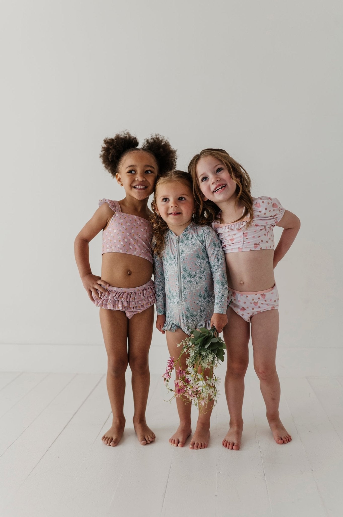 Girl's Puff Sleeve Swimsuit - babysprouts clothing company