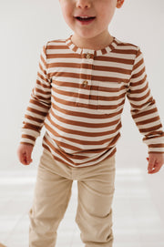 Boy's Long Sleeve Henley Shirt