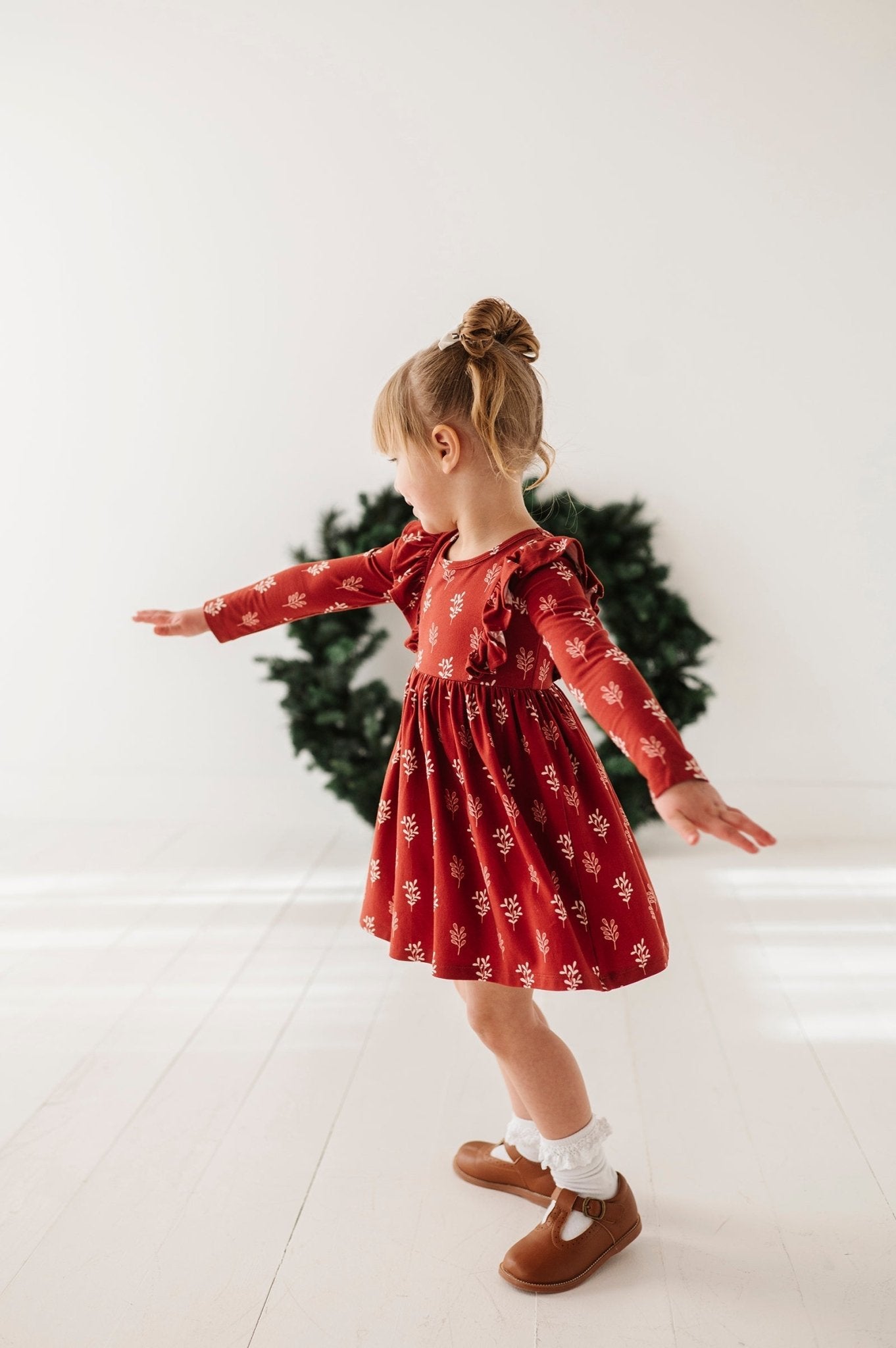 Long Sleeve Ruffle Dress - babysprouts clothing company
