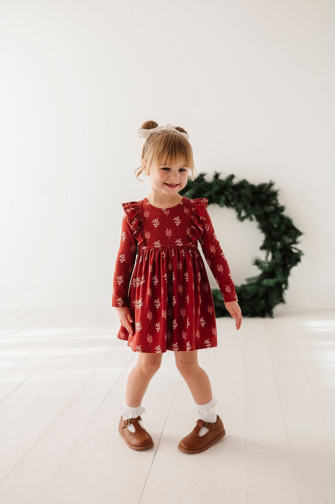 Long Sleeve Ruffle Dress - babysprouts clothing company