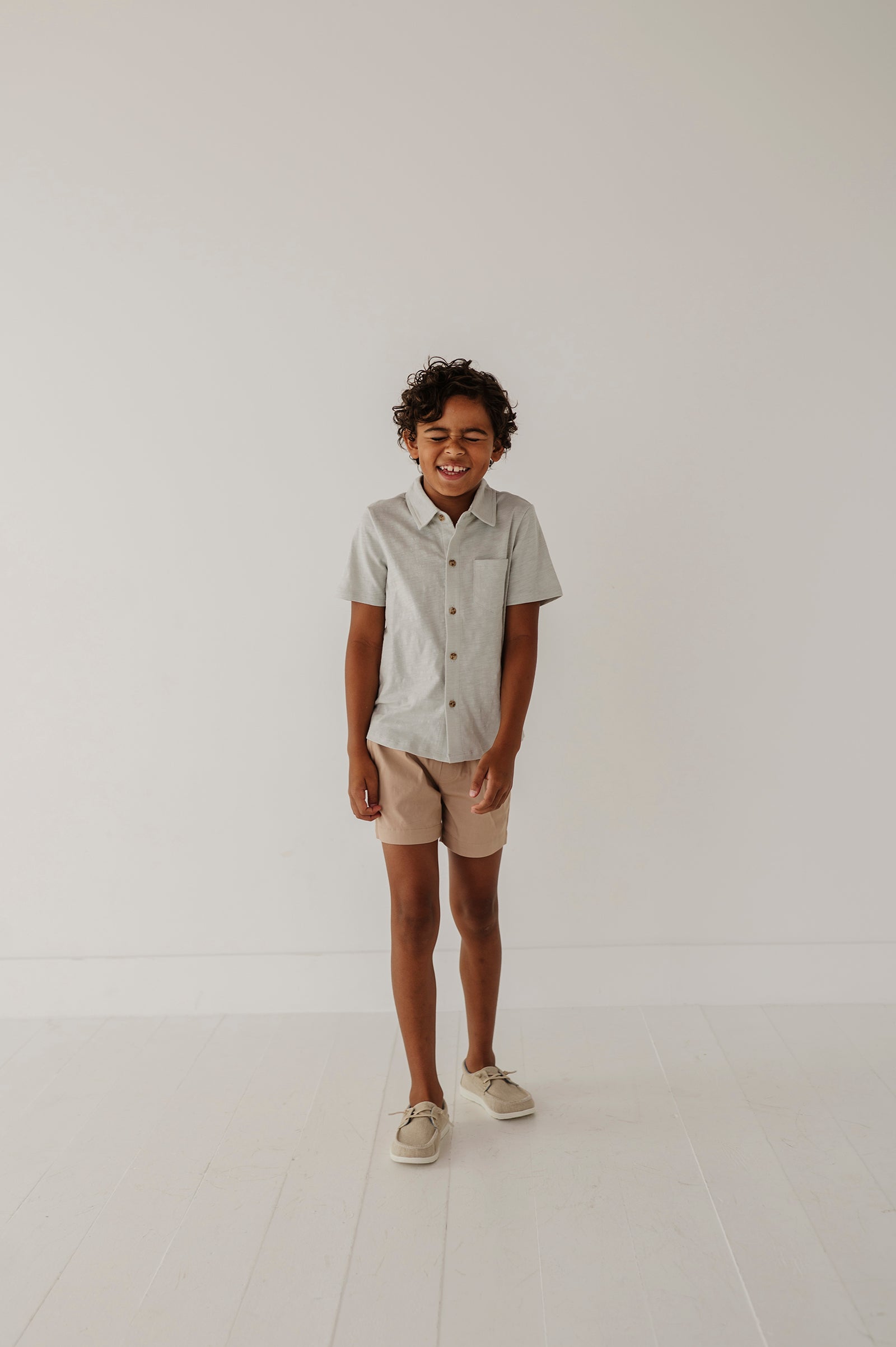 Boy's Collar Button Shirt