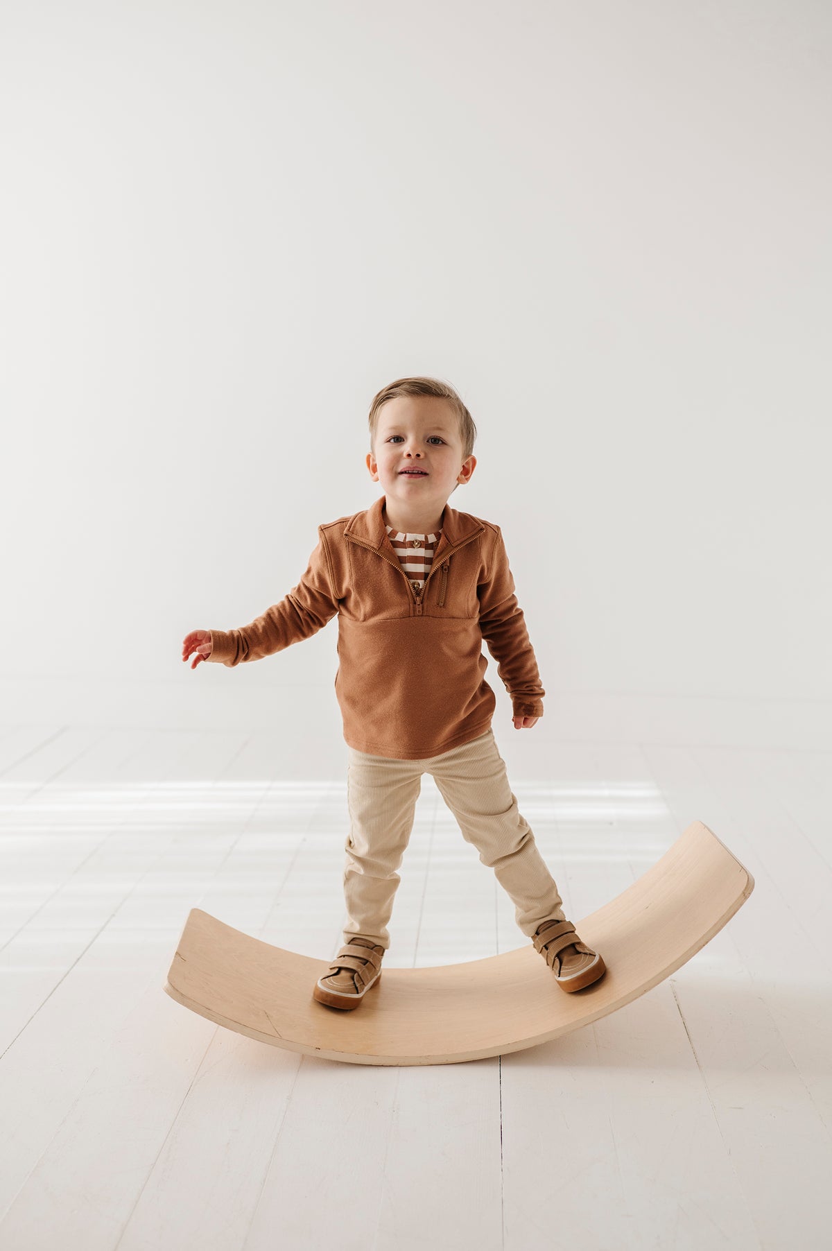 Boy's 3/4 Fleece Zip Sweatshirt