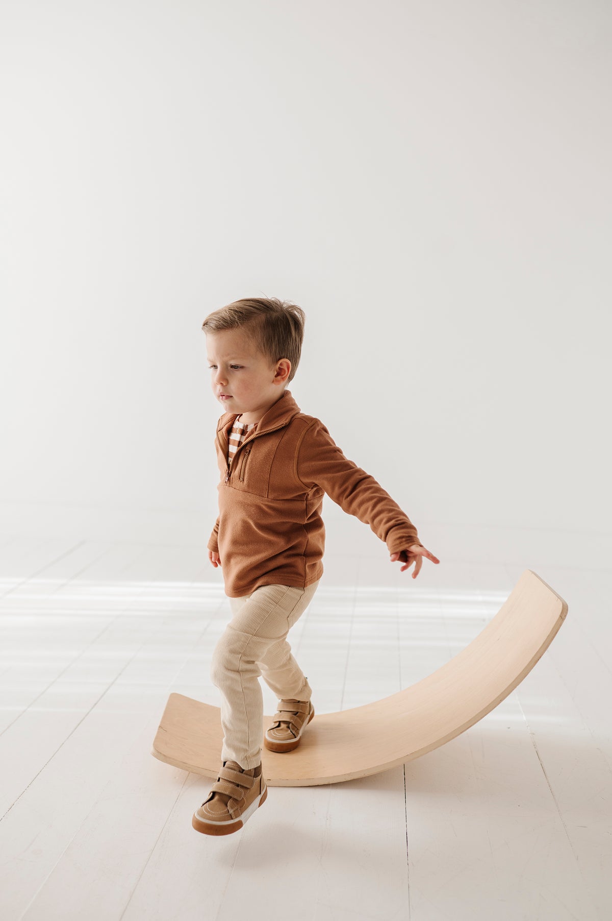 Boy's 3/4 Fleece Zip Sweatshirt