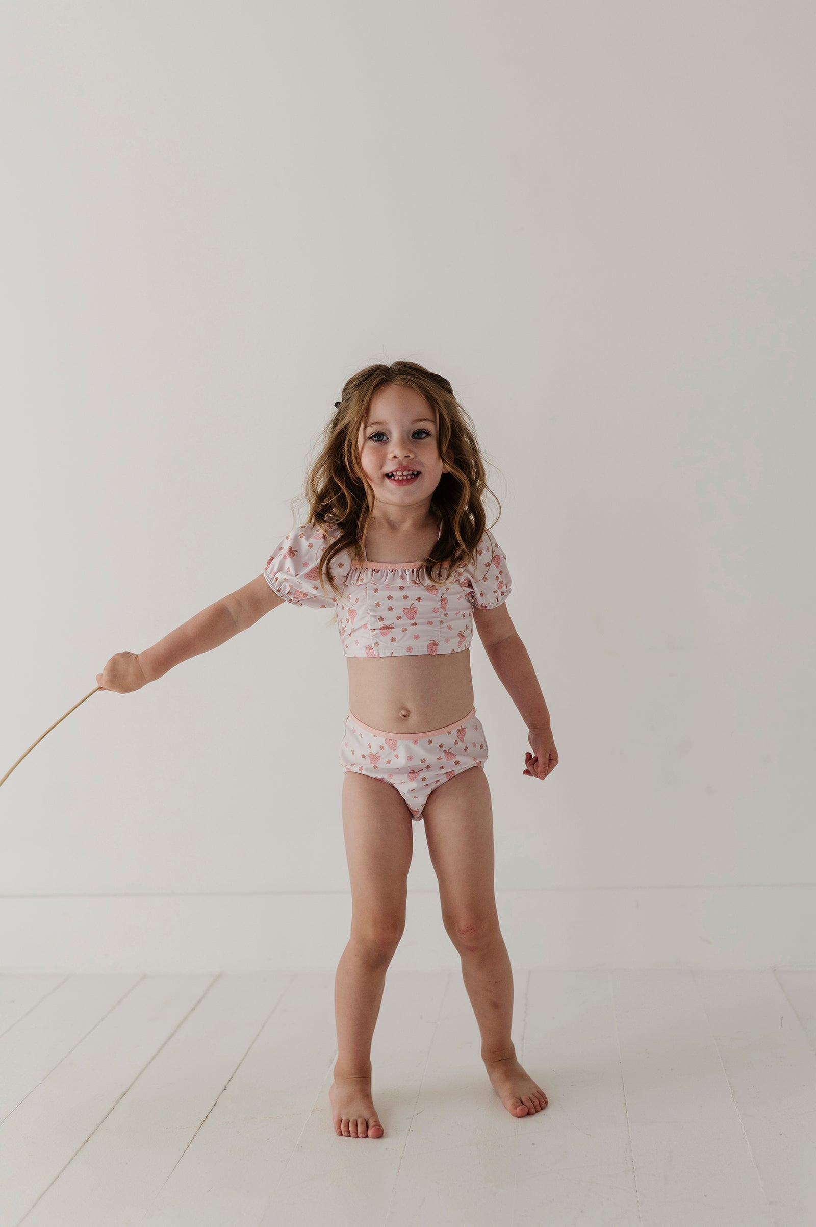 Girl's Puff Sleeve Swimsuit