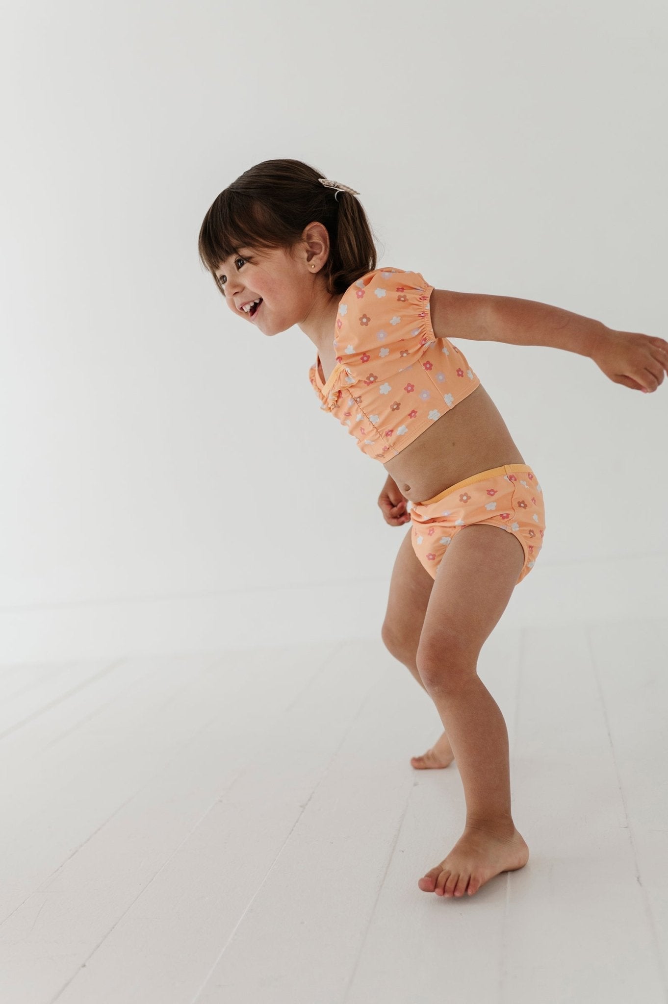 Girl's Puff Sleeve Swimsuit - babysprouts clothing company