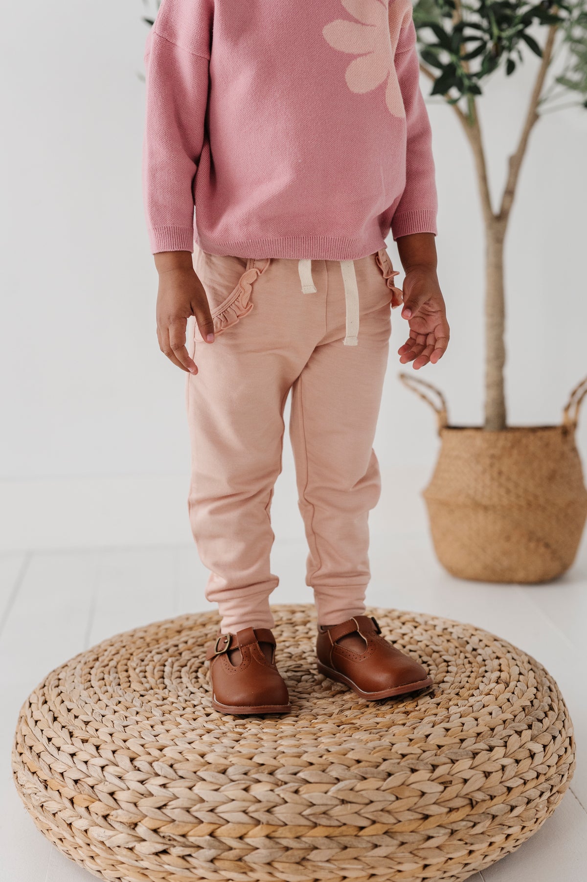 Girl's Ruffle Joggers
