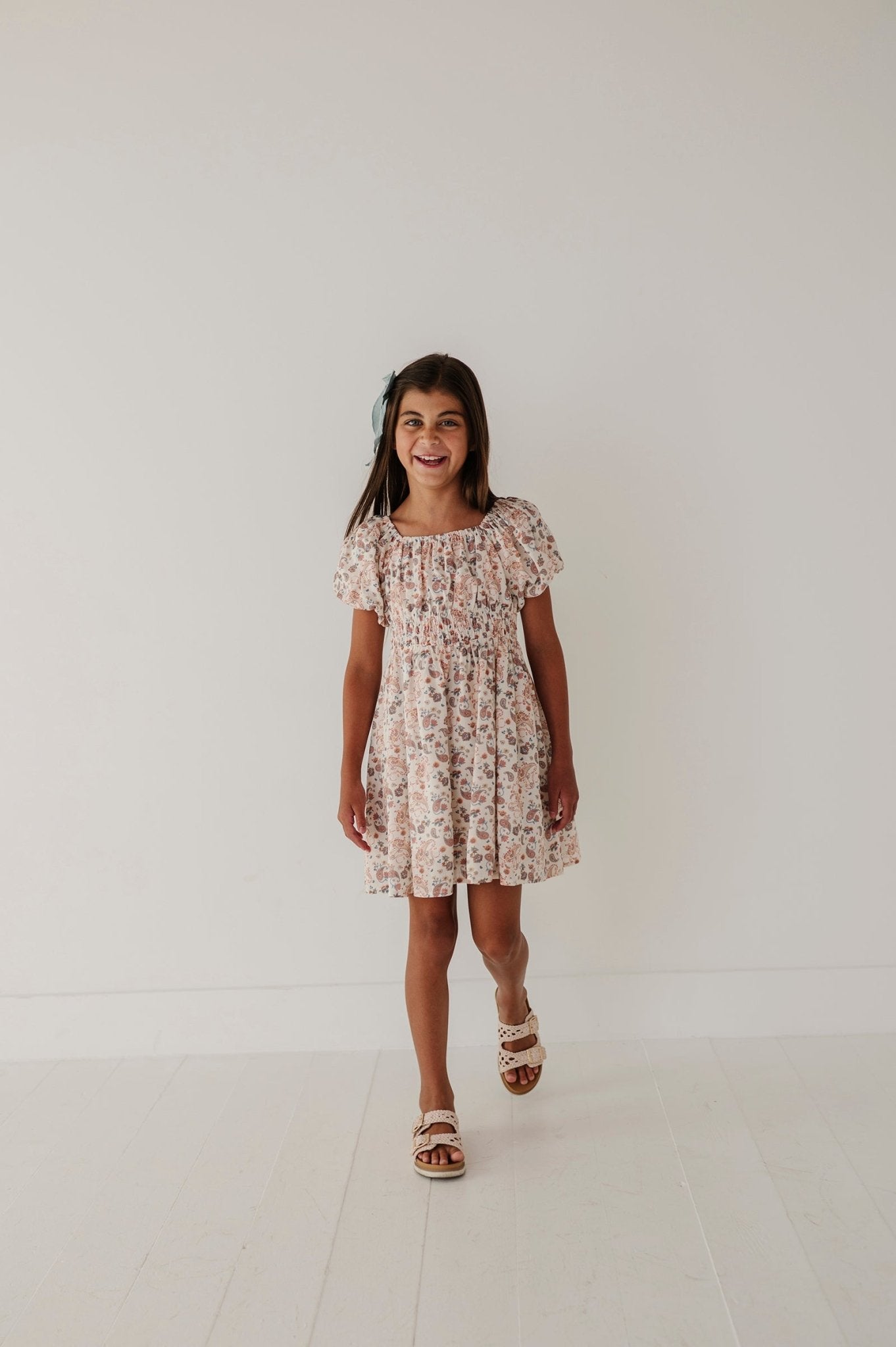 Peasant Bubble Sleeve Dress - babysprouts clothing company