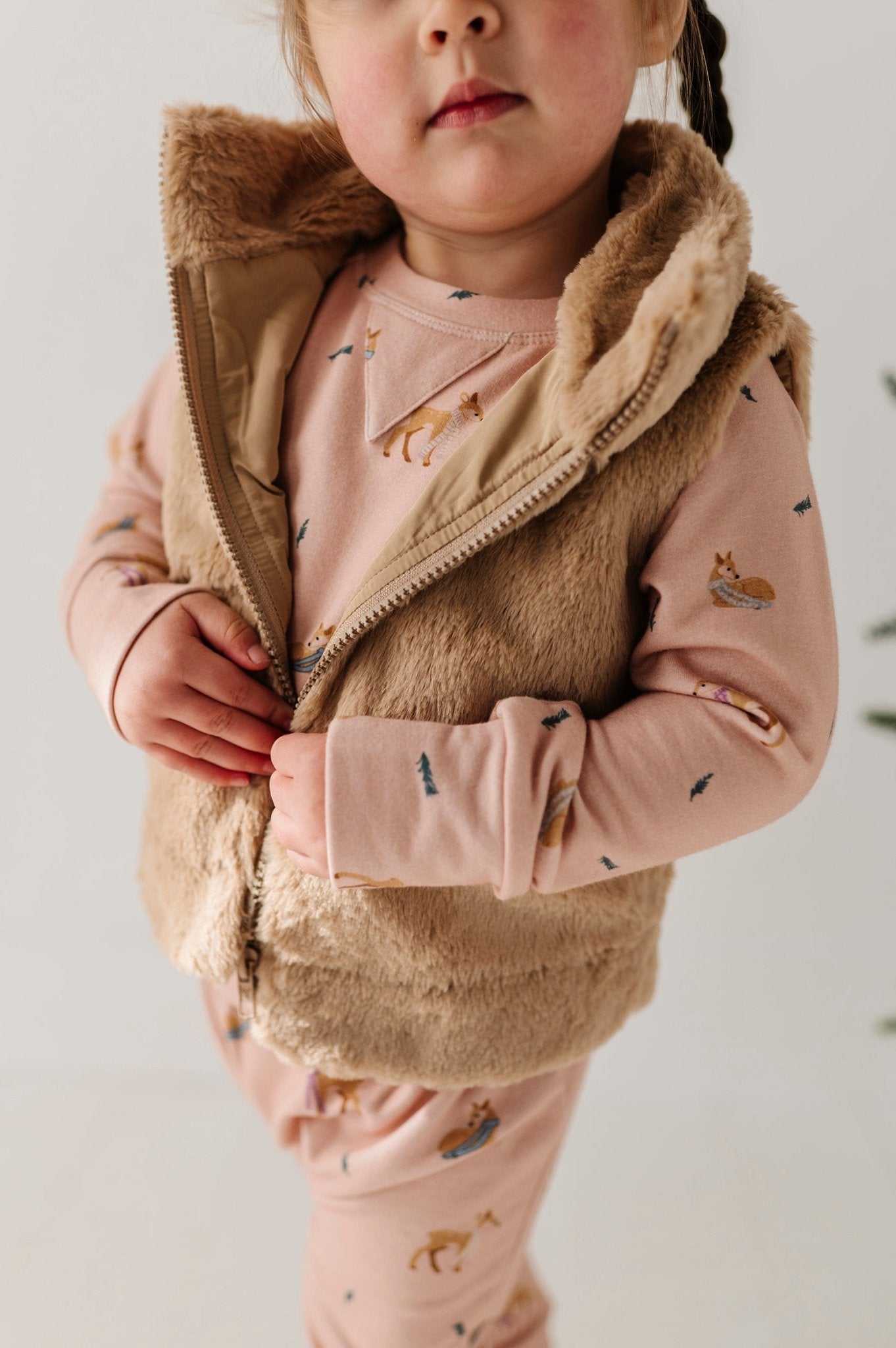 Girl's Fur Vest - babysprouts clothing company