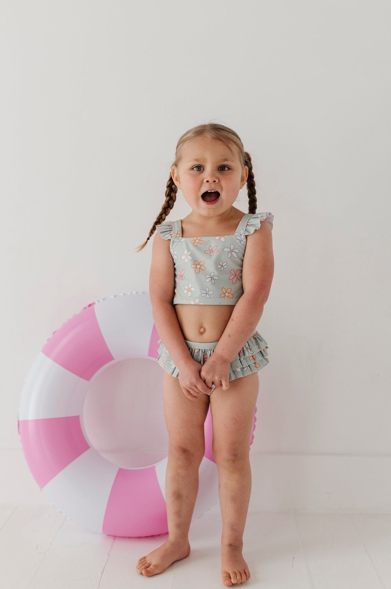 Girl's Two - Piece Ruffle Swimsuit - babysprouts clothing company