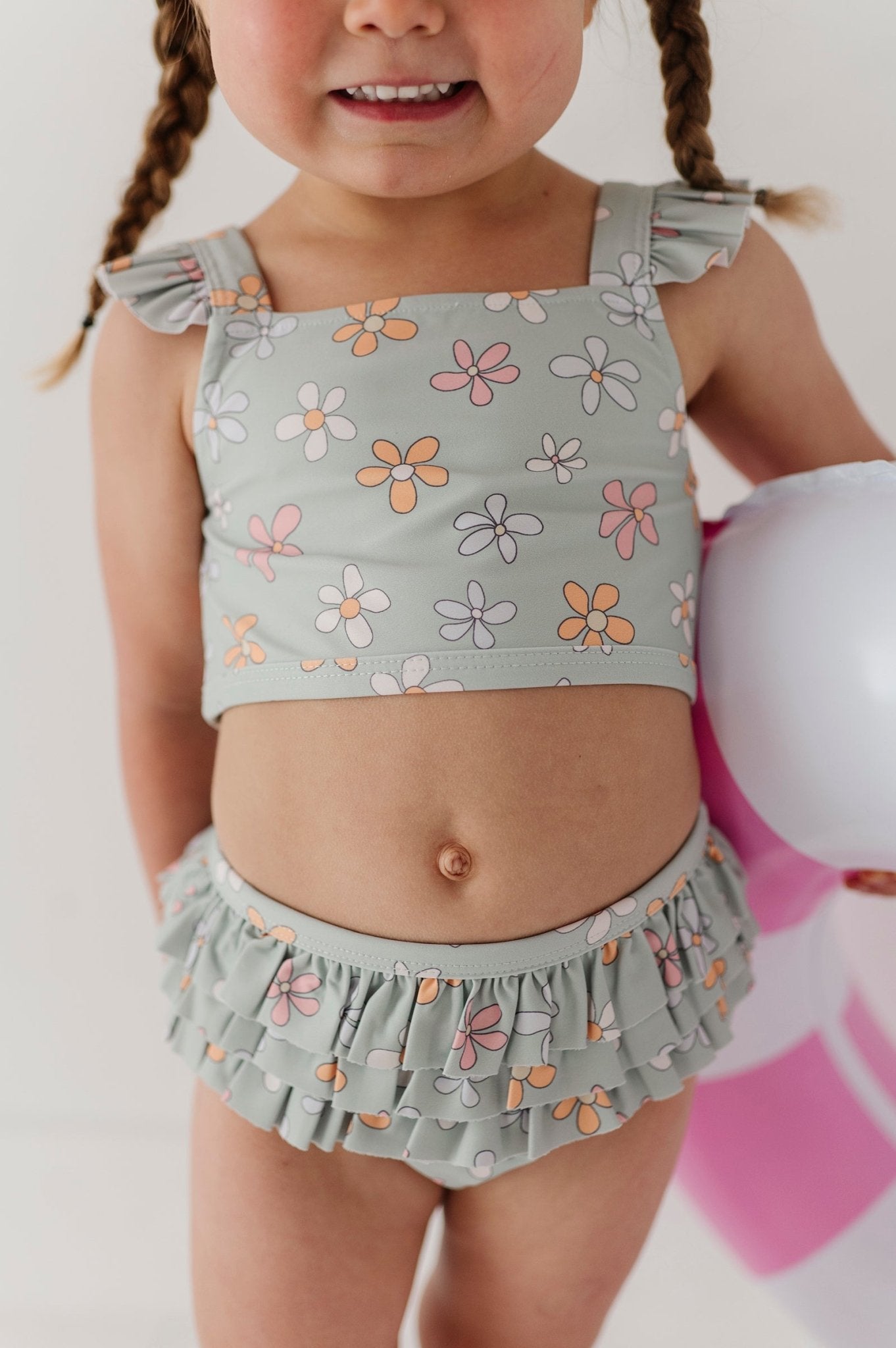 Girl's Two - Piece Ruffle Swimsuit - babysprouts clothing company