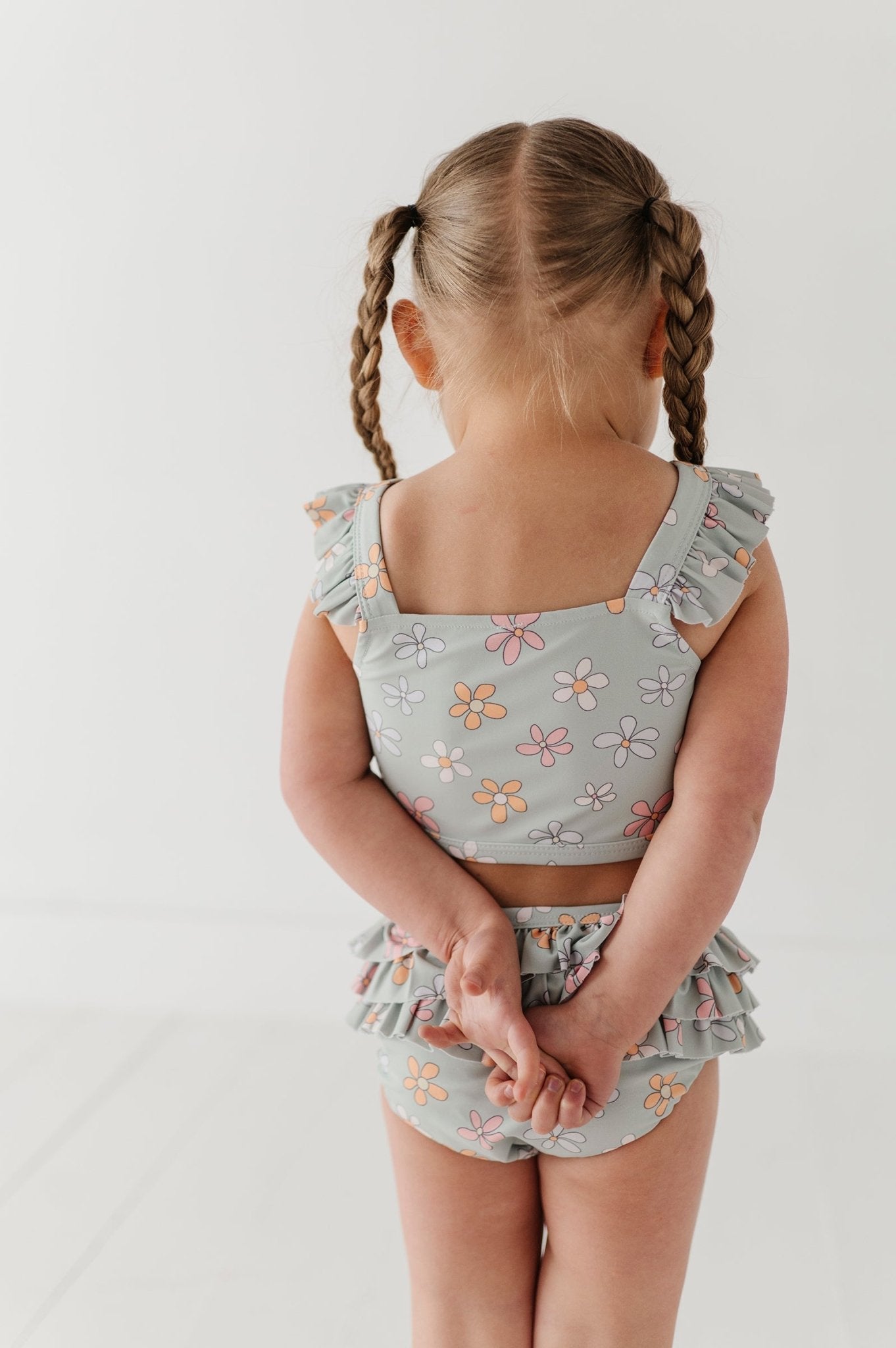 Girl's Two - Piece Ruffle Swimsuit - babysprouts clothing company