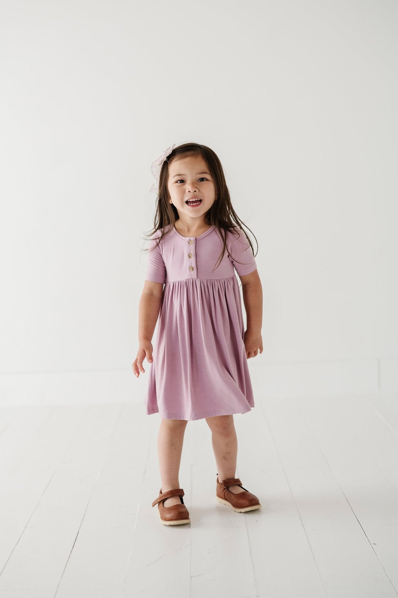 Short Sleeve Henley Dress - babysprouts clothing company