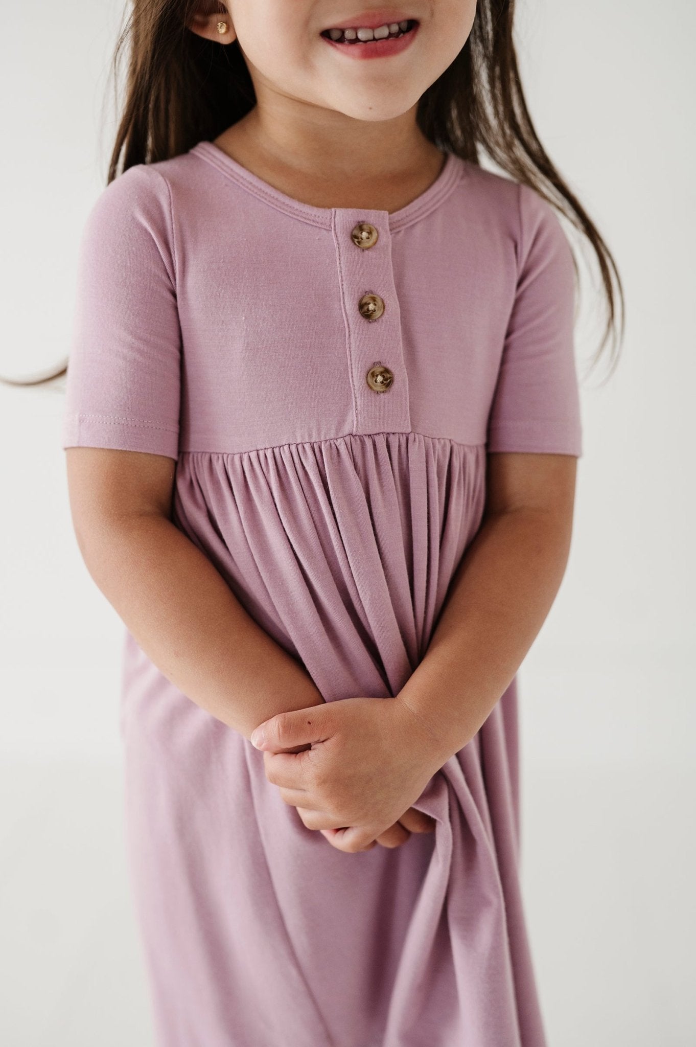 Short Sleeve Henley Dress - babysprouts clothing company