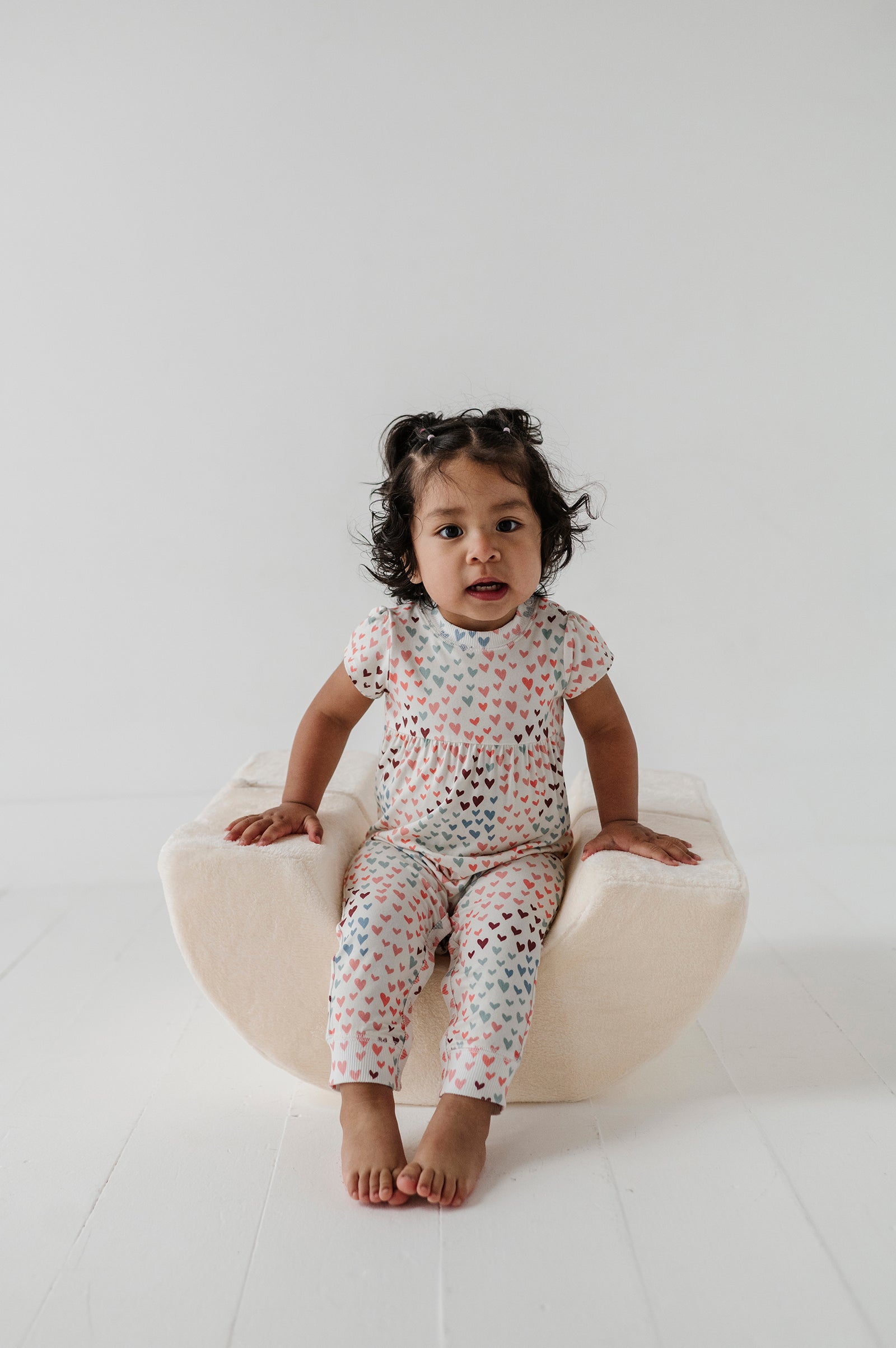 Girl's Short Sleeve Pant Romper