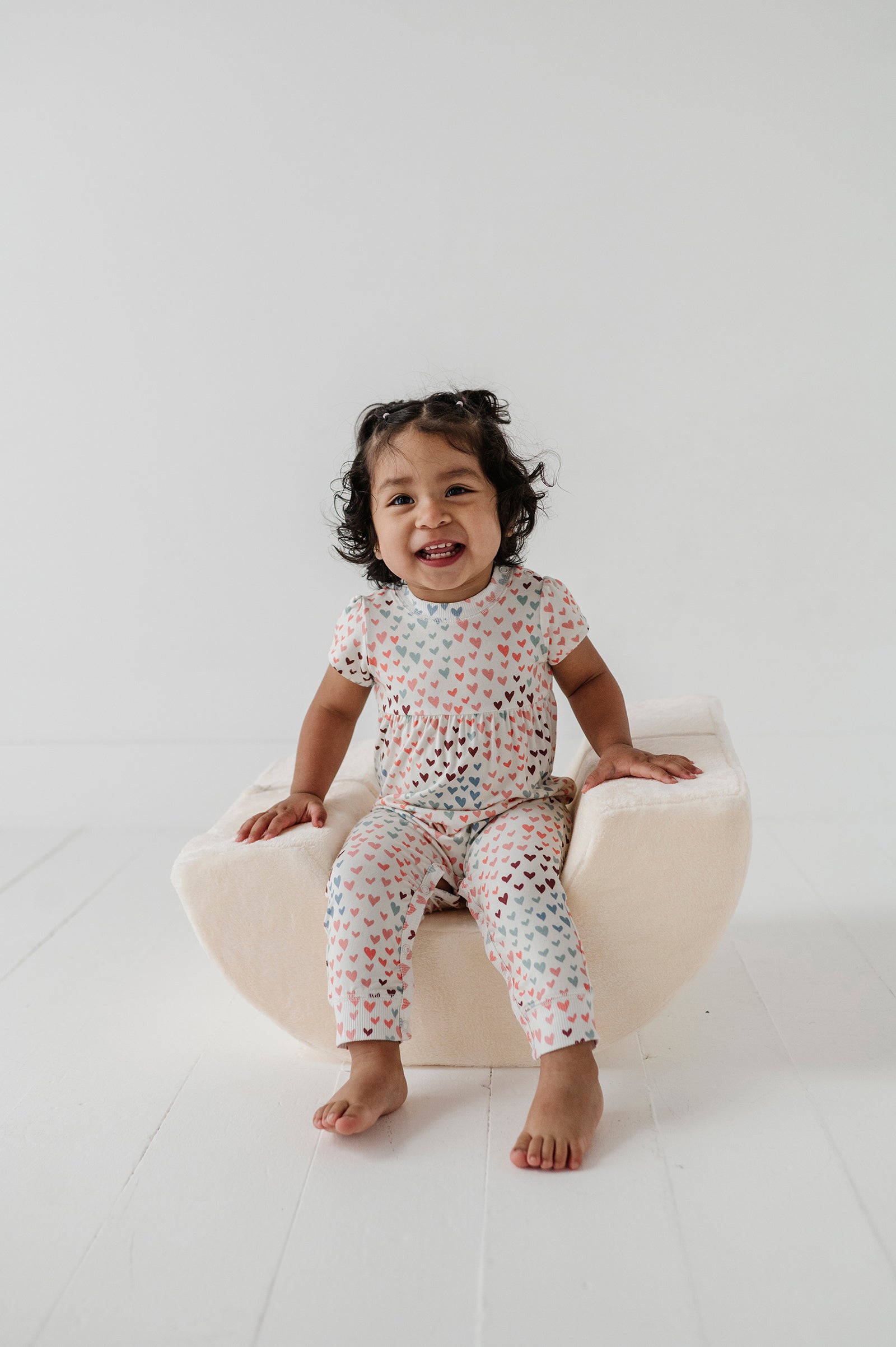 Girl's Short Sleeve Pant Romper