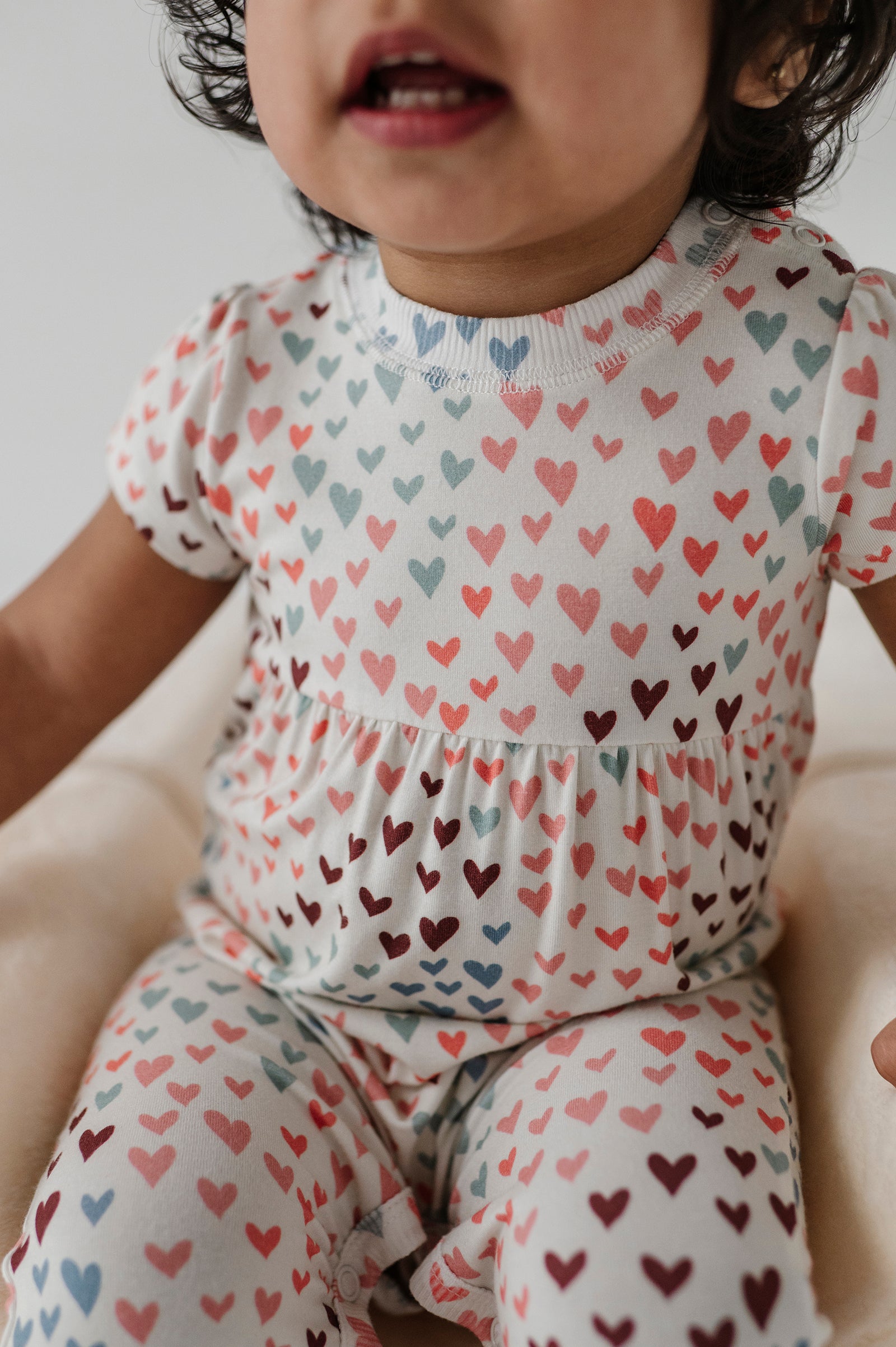 Girl's Short Sleeve Pant Romper