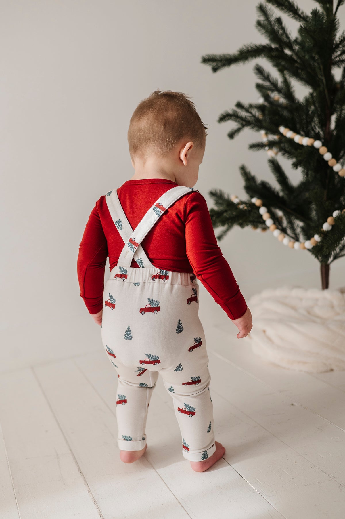 Henley Bodysuit & Suspenders Set