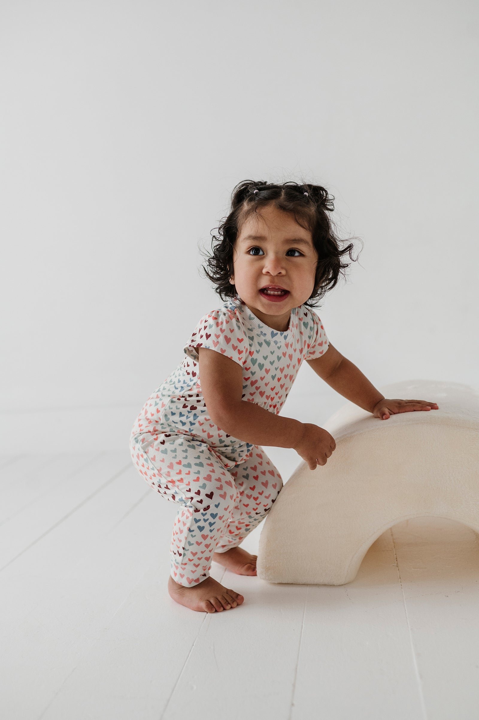 Girl's Short Sleeve Pant Romper