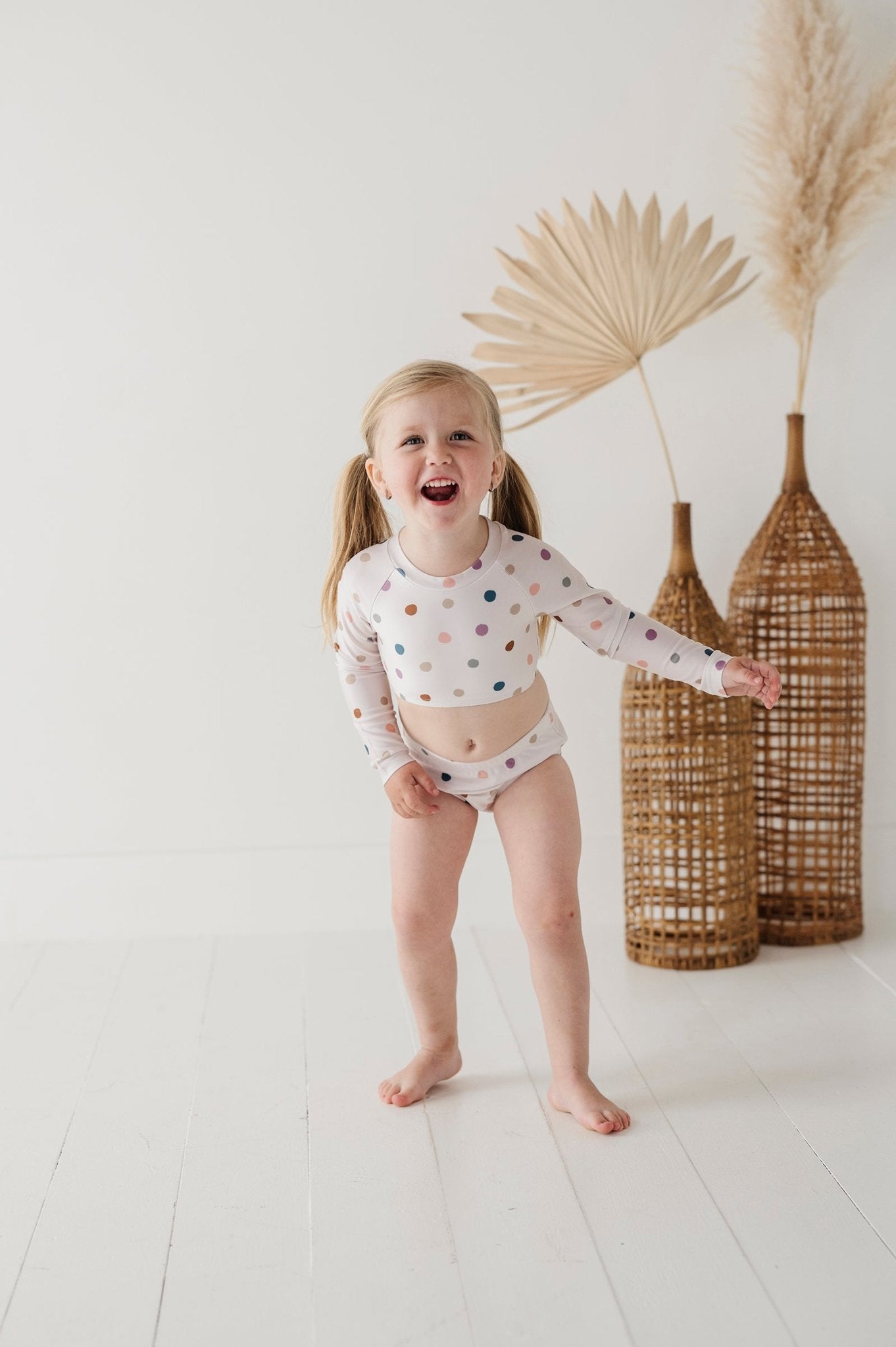 Girl's Two - Piece Crop Swimsuit - babysprouts clothing company