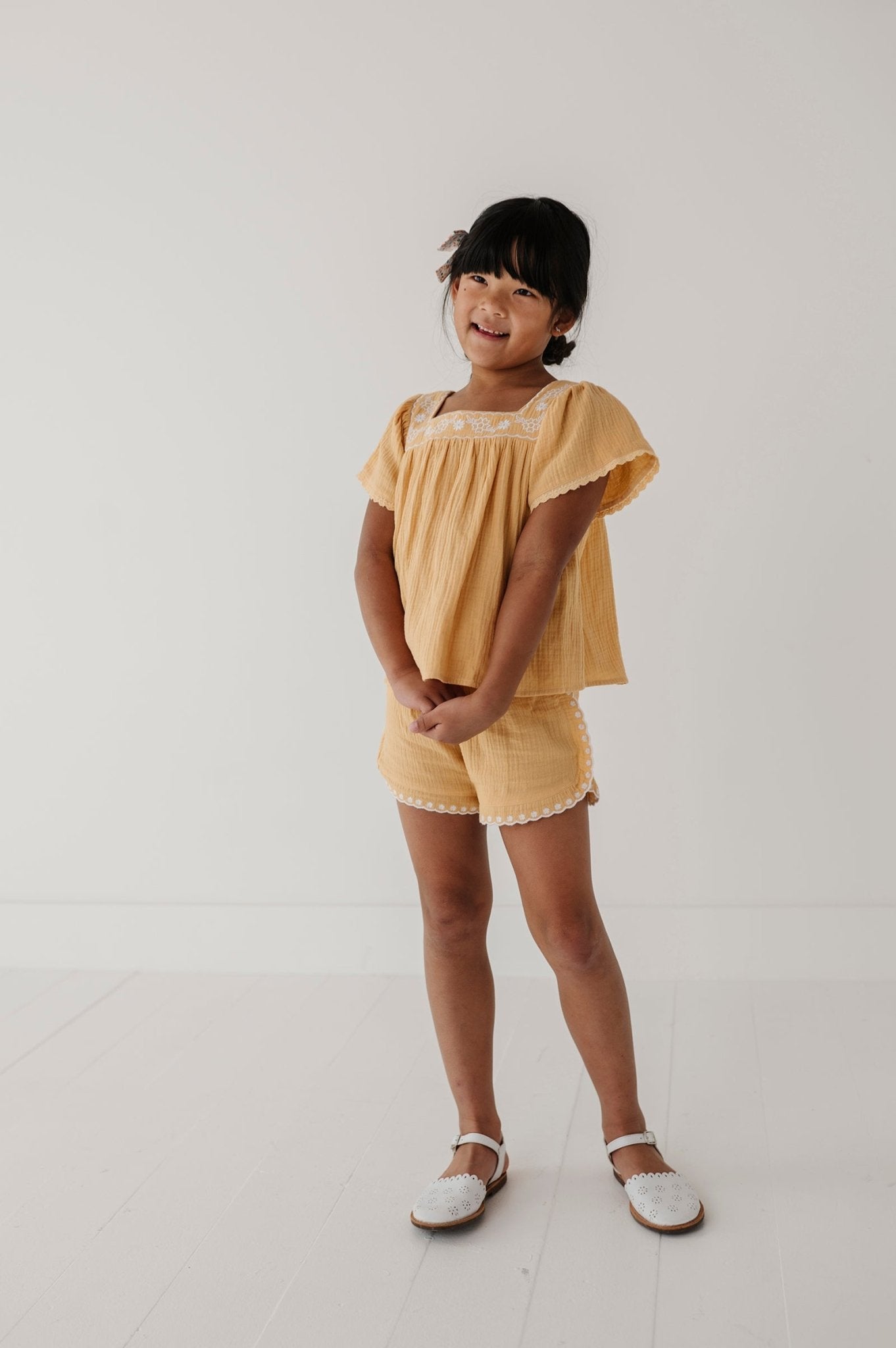 Embroidery Shorts - babysprouts clothing company