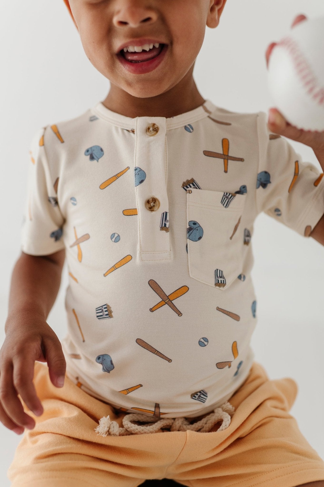 Boy's Short Sleeve Henley Shirt