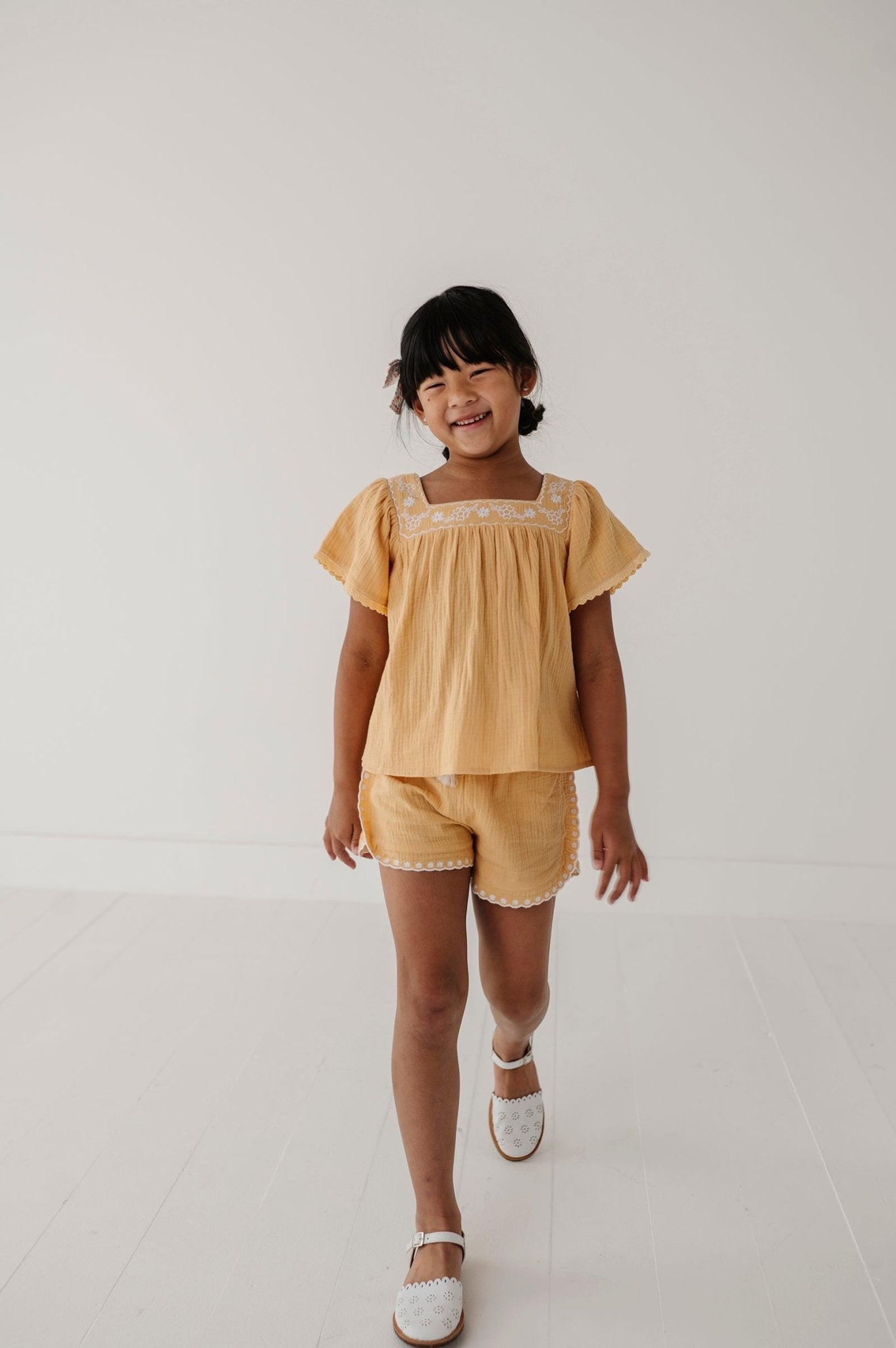 Embroidery Shorts - babysprouts clothing company