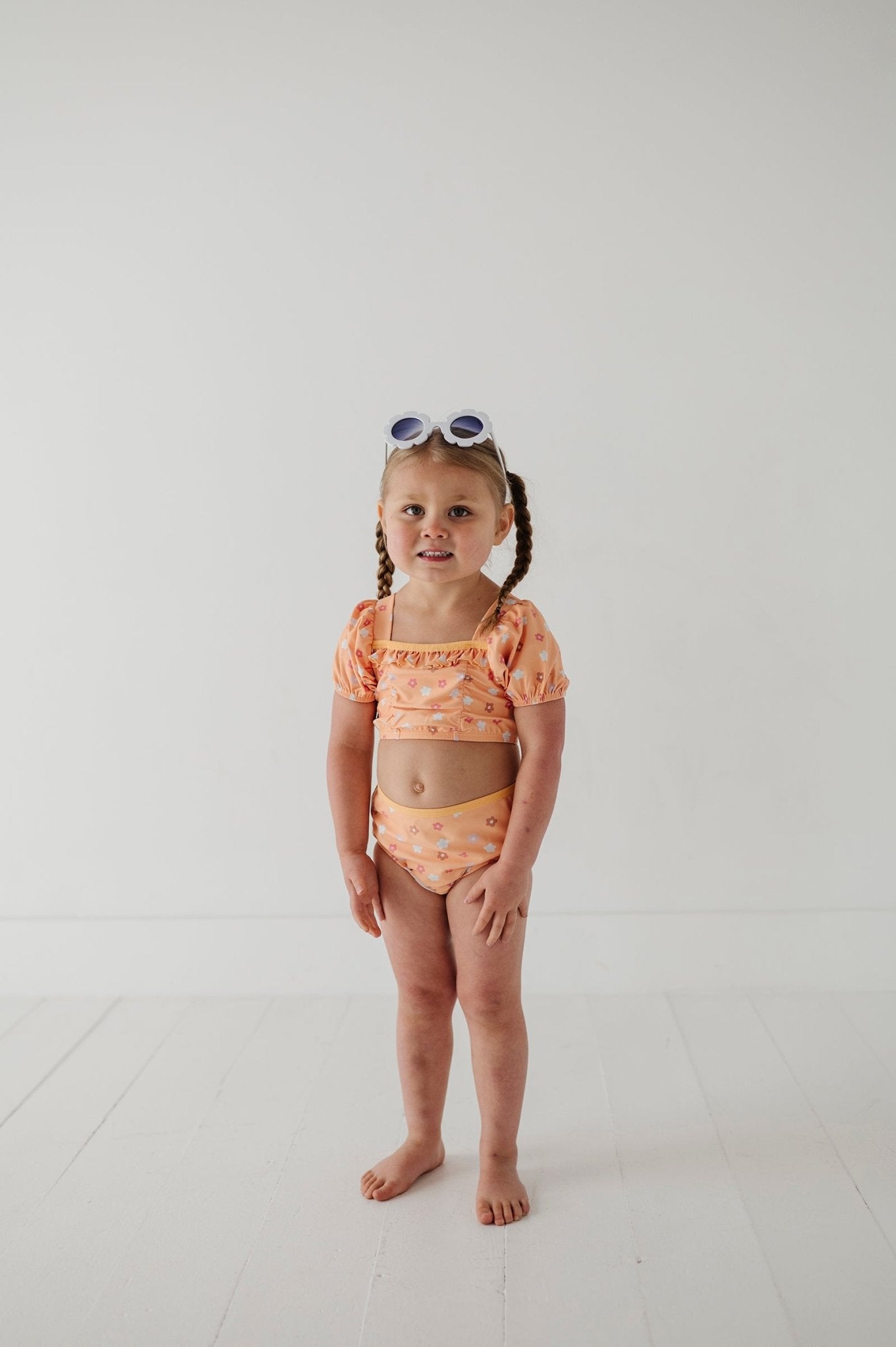 Girl's Puff Sleeve Swimsuit - babysprouts clothing company