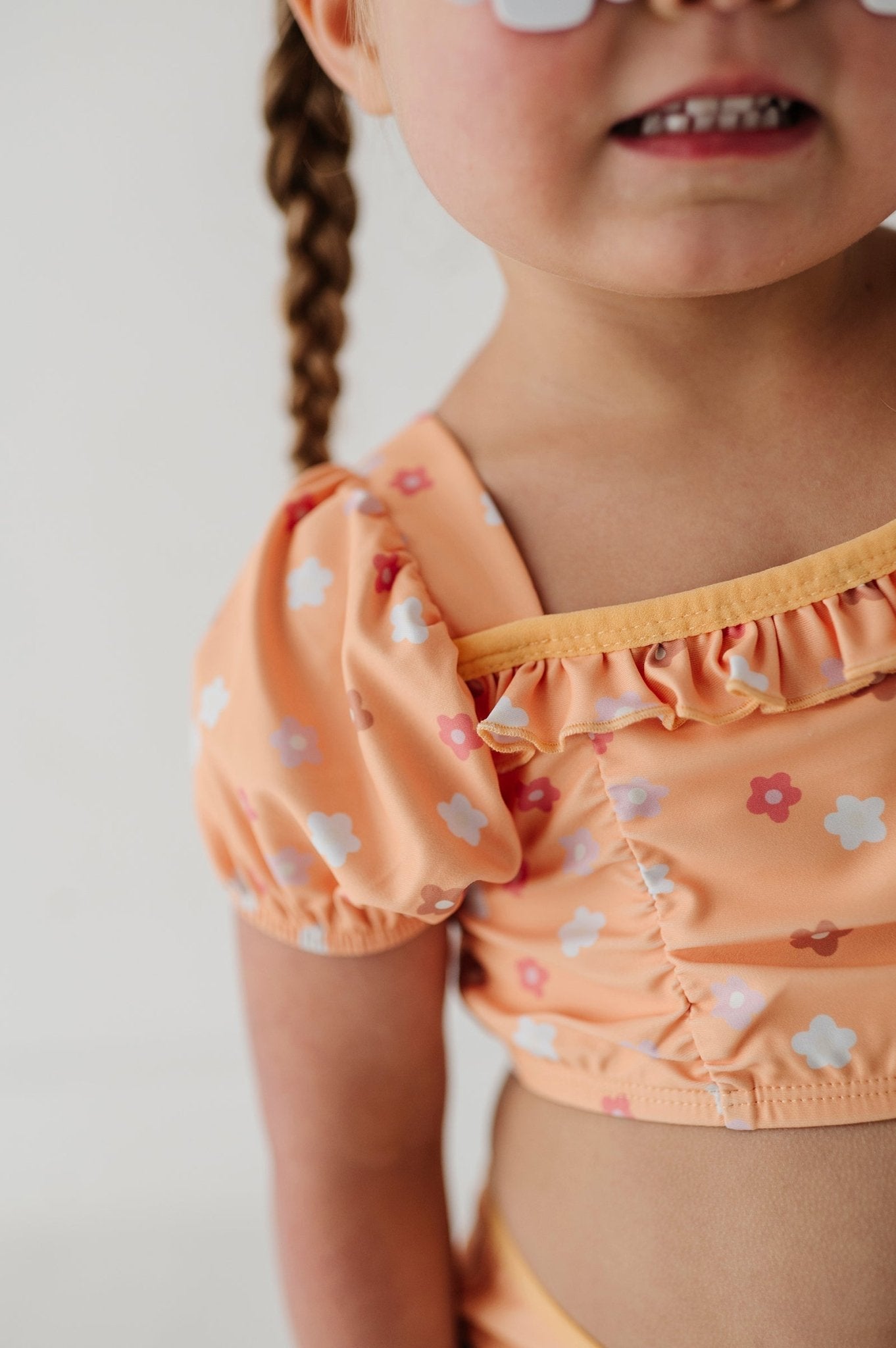 Girl's Puff Sleeve Swimsuit - babysprouts clothing company