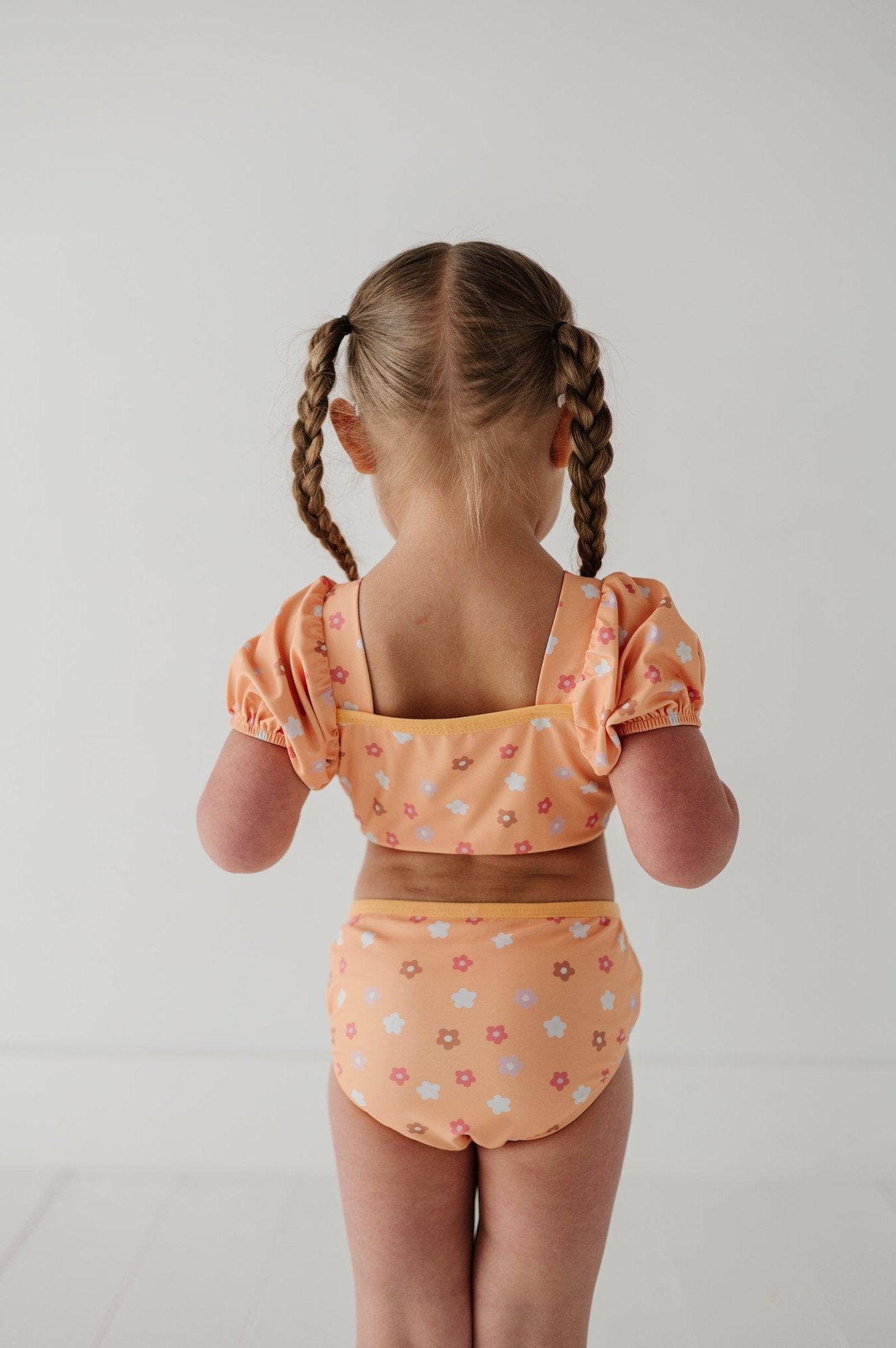 Girl's Puff Sleeve Swimsuit - babysprouts clothing company