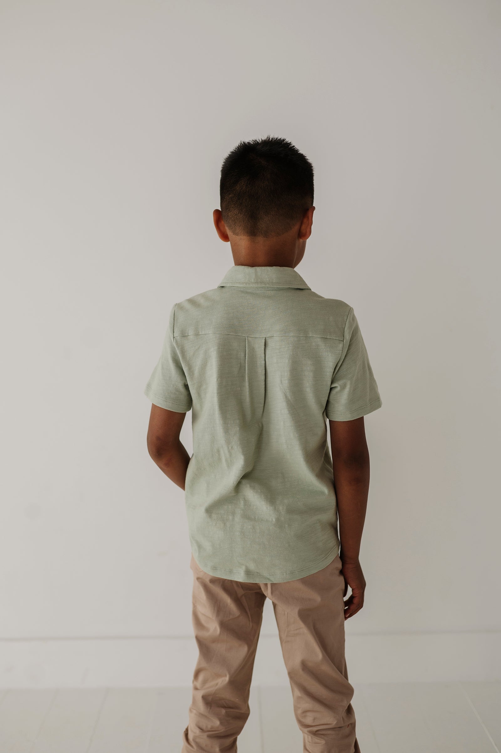 Boy's Collar Button Shirt
