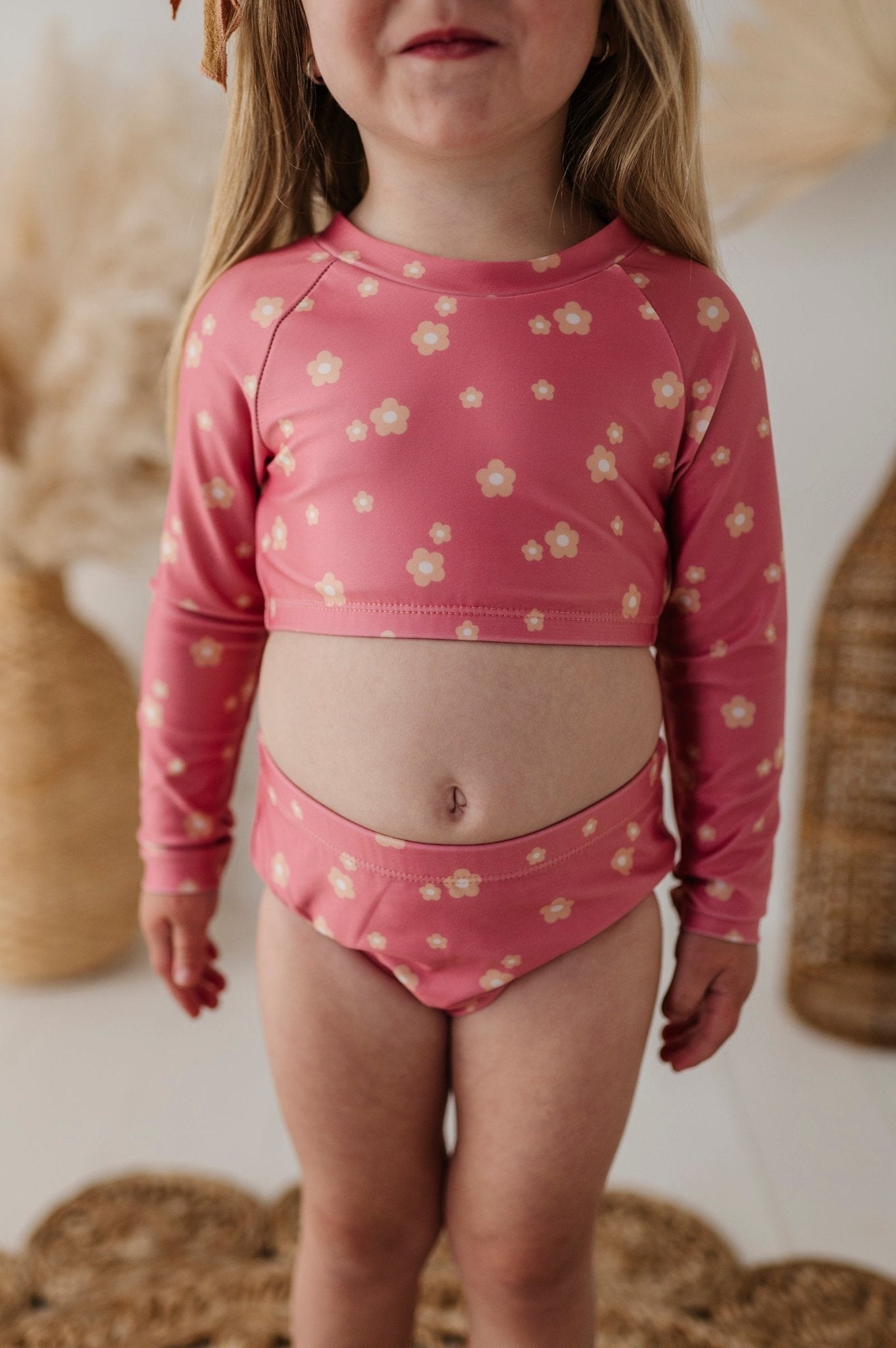 Girl's Two - Piece Crop Swim Set - babysprouts clothing company