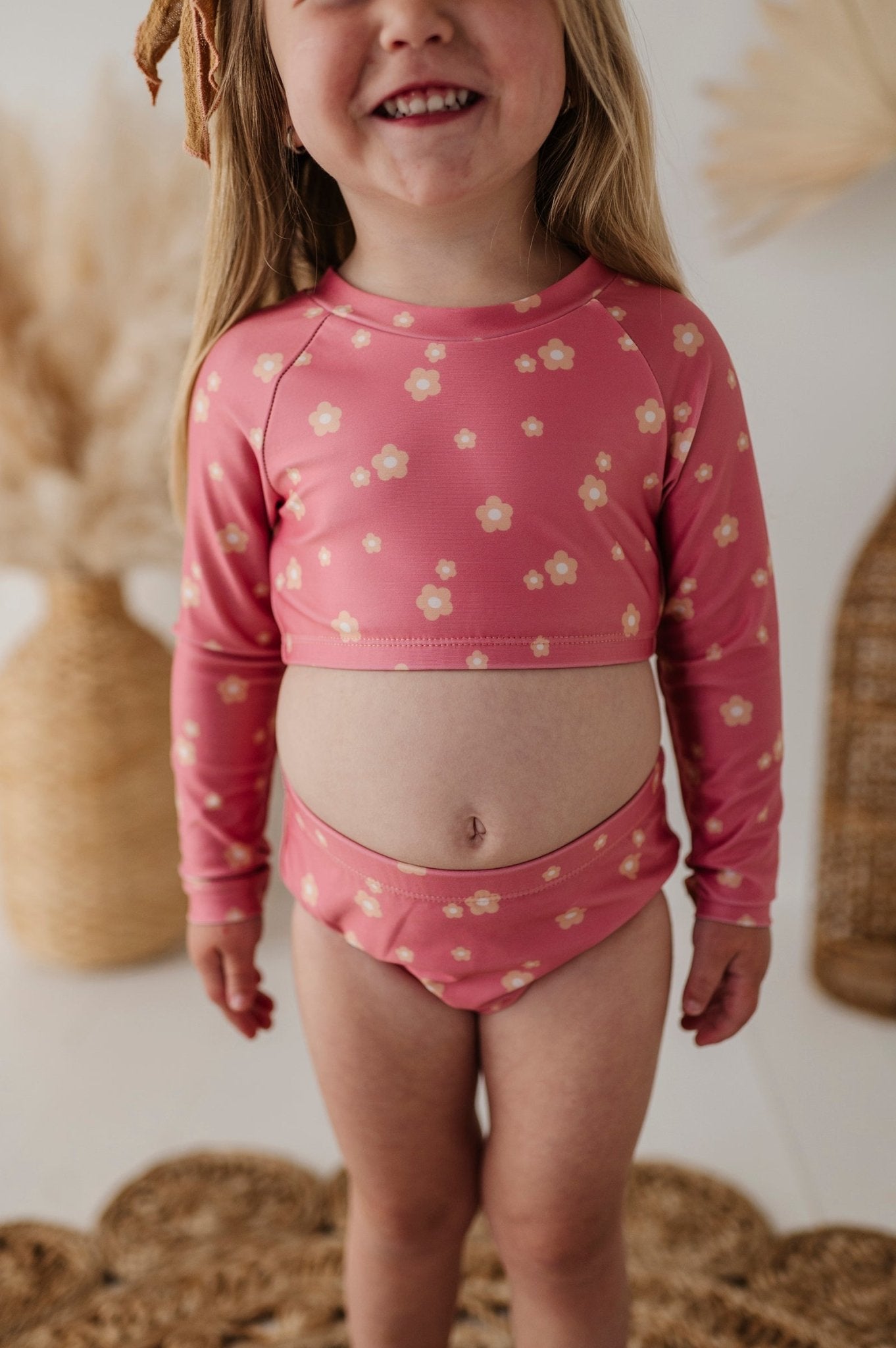 Girl's Two - Piece Crop Swim Set - babysprouts clothing company