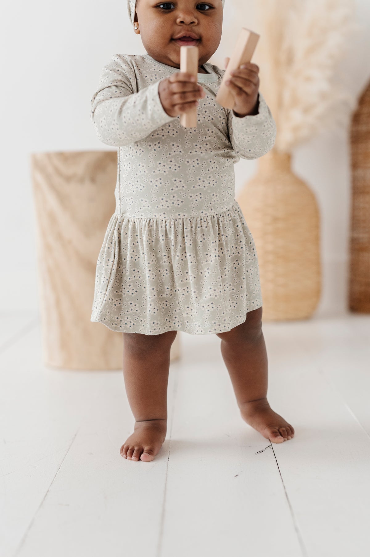 Ruffle Bodysuit Dress Set