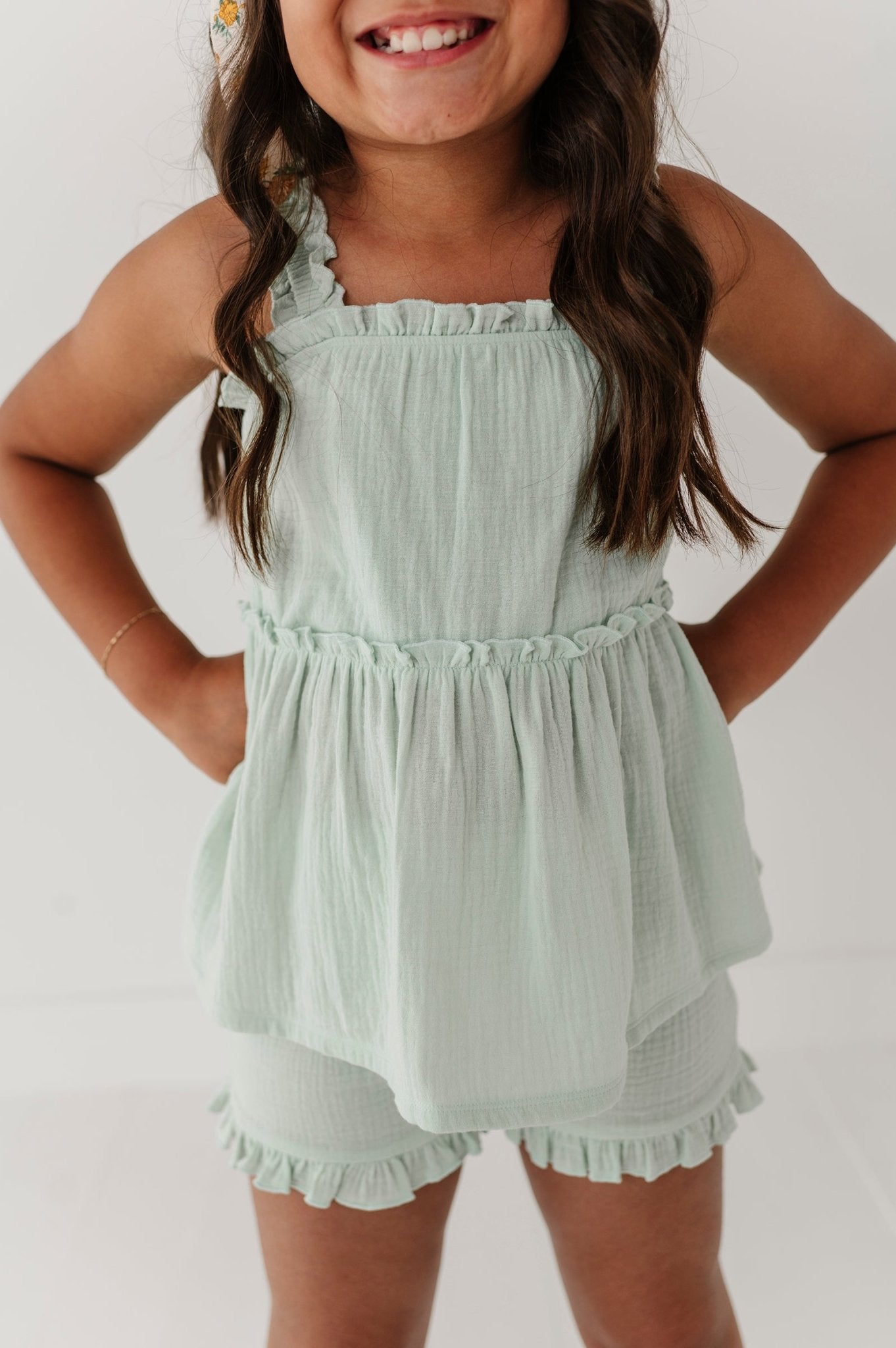 Ruffle Gauze Tank - babysprouts clothing company