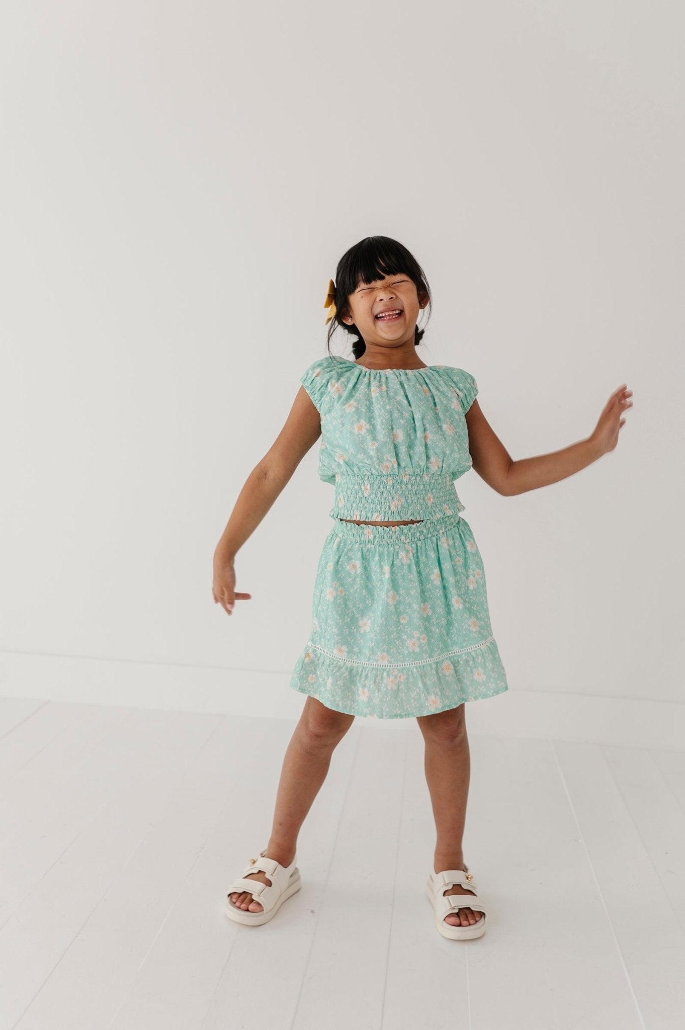 Smocked Eyelet Skirt - babysprouts clothing company