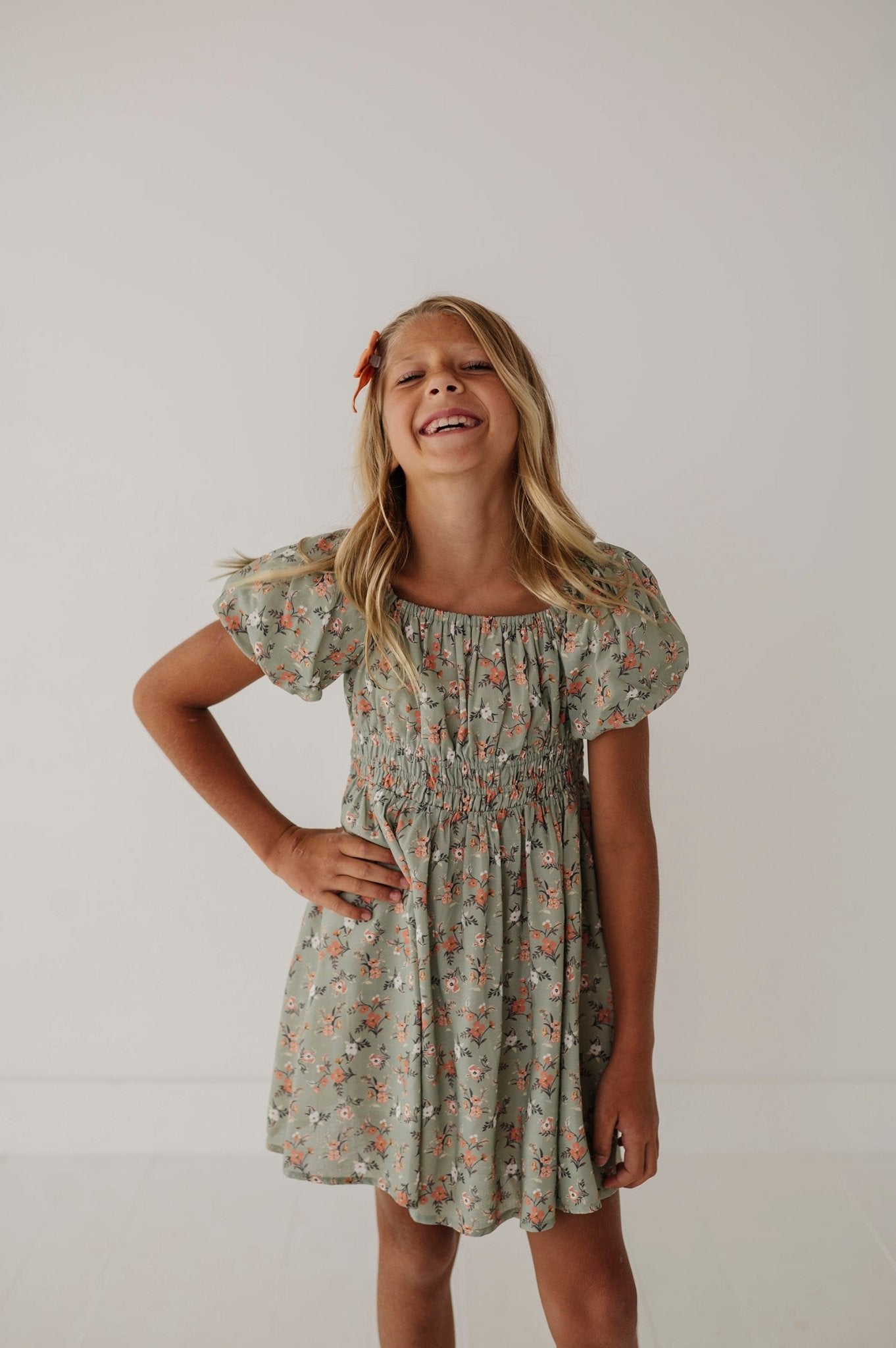 Peasant Bubble Sleeve Dress - babysprouts clothing company