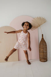 Girl's Tie - Back Romper - babysprouts clothing company