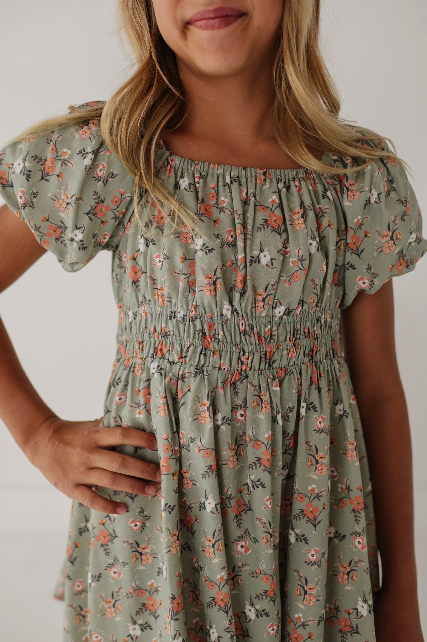 Peasant Bubble Sleeve Dress - babysprouts clothing company