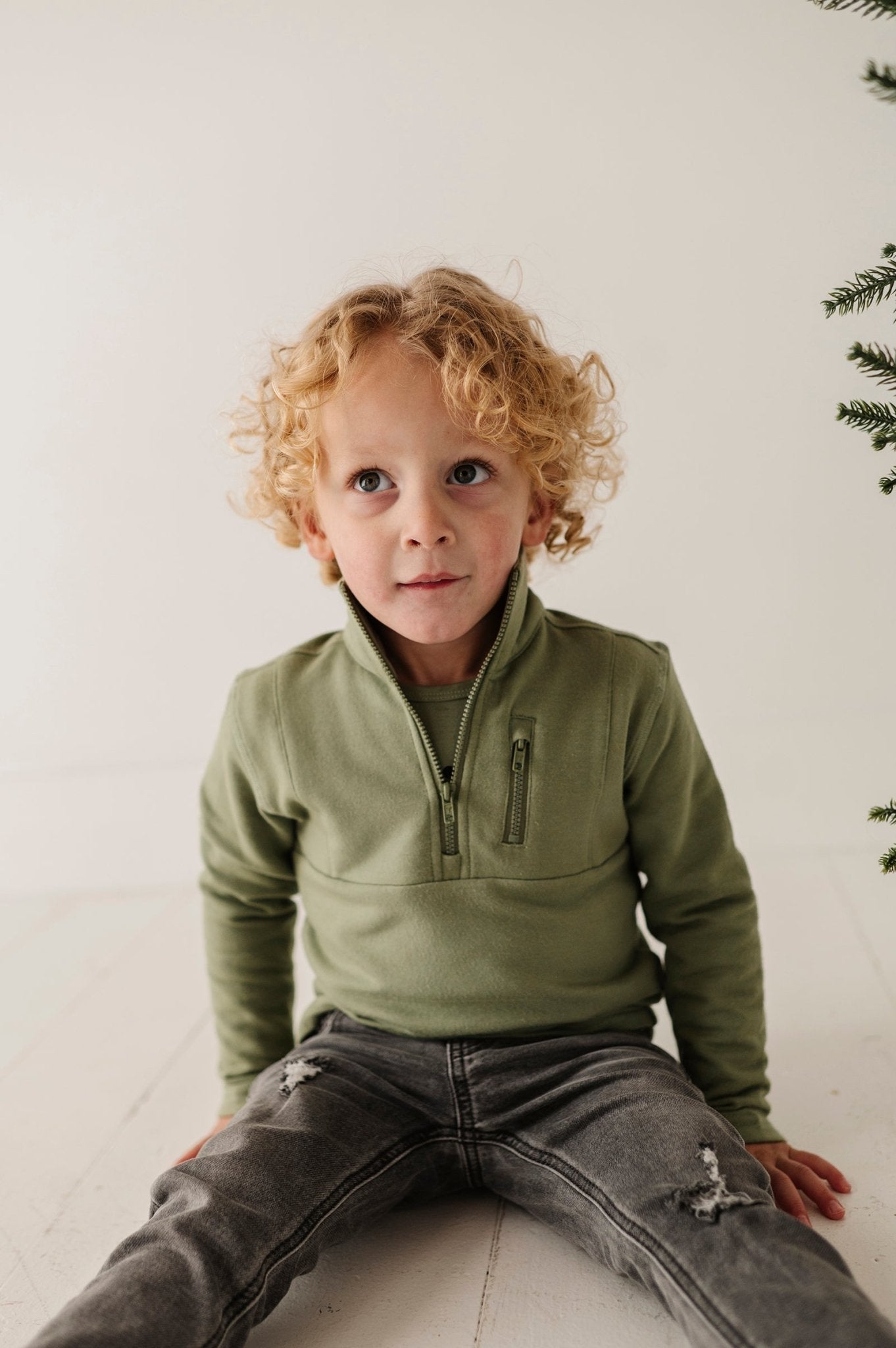 Boy's 3/4 Fleece Zip Sweatshirt - babysprouts clothing company